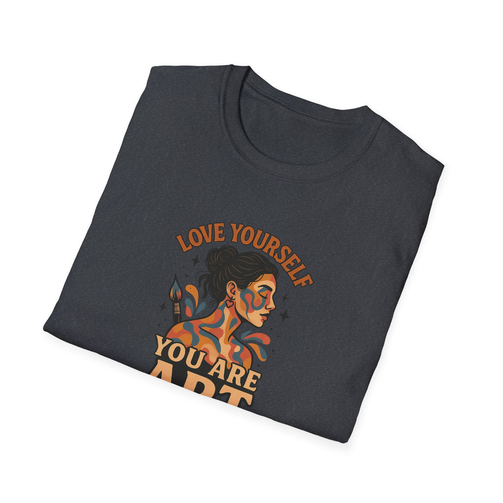 Love Yourself You Are Art T-Shirt Inspirational Graphic Tee for Women Retro Self Love Shirt 8 colors 100% cotton