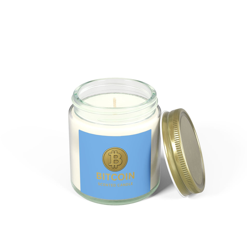Bitcoin Logo Coconut-Apricot Wax Candle 4 oz & 9 oz sizes 8 fragrances available