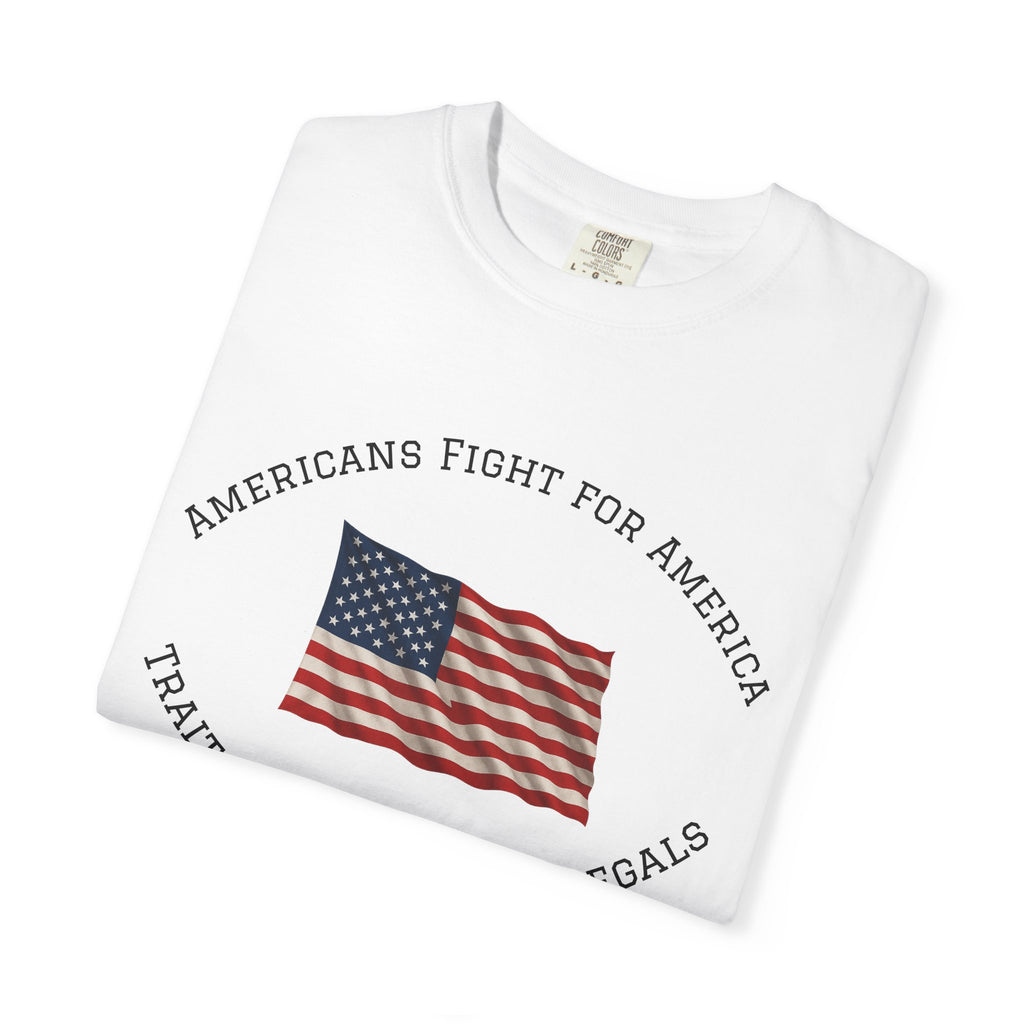 Patriotic American Flag Shirt Bold USA Statement Tee Freedom Graphic T-Shirt Gift for Patriots 5 colors 100% cotton