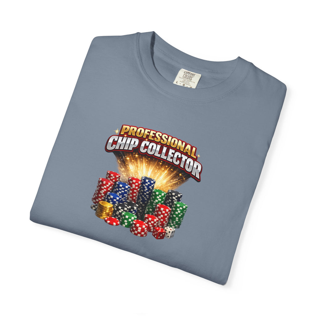 Professional Chip Collector Shirt Funny Poker Player T-Shirt Casino Night Tee Card Player Gift 7 colors 100% cotton