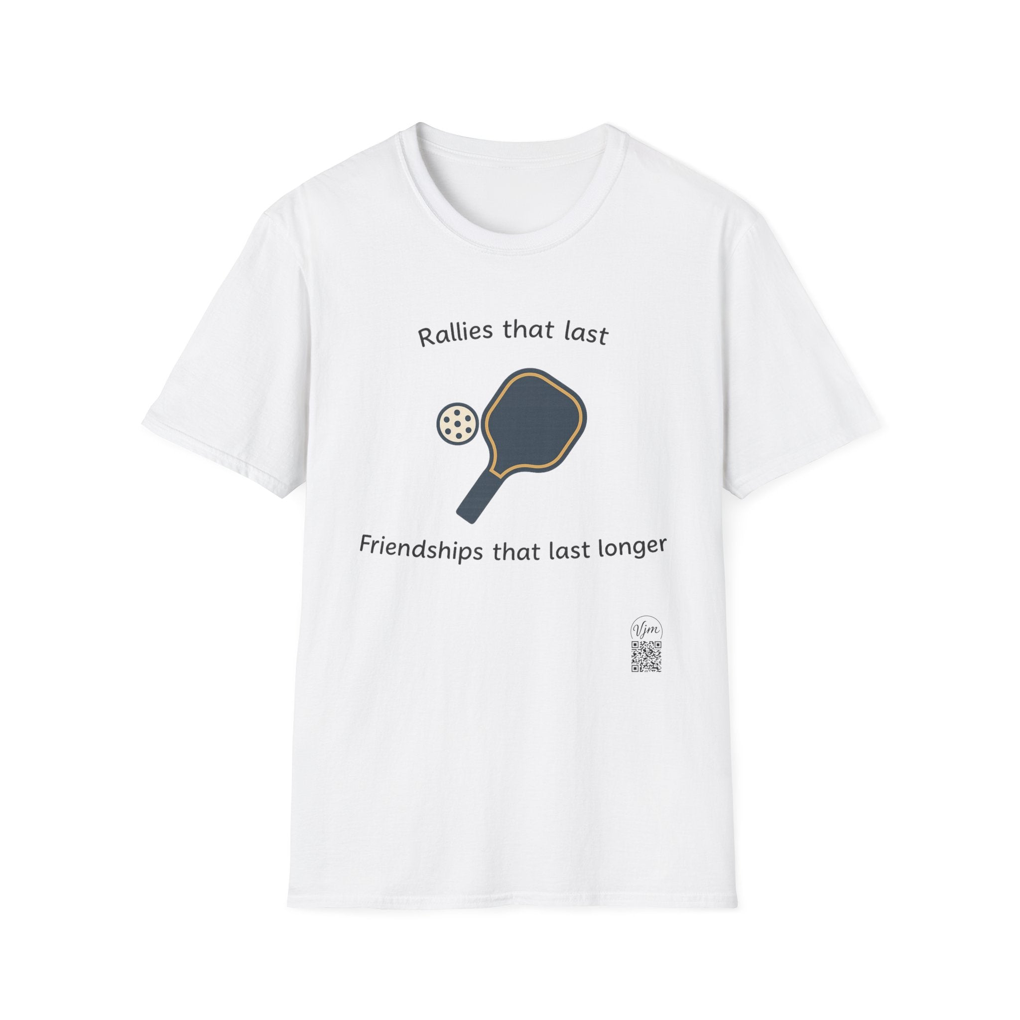 Sats and Stripes Pickleball Friends Forever T-Shirt Tee Rallies That Last Friendships That Last Longer White
