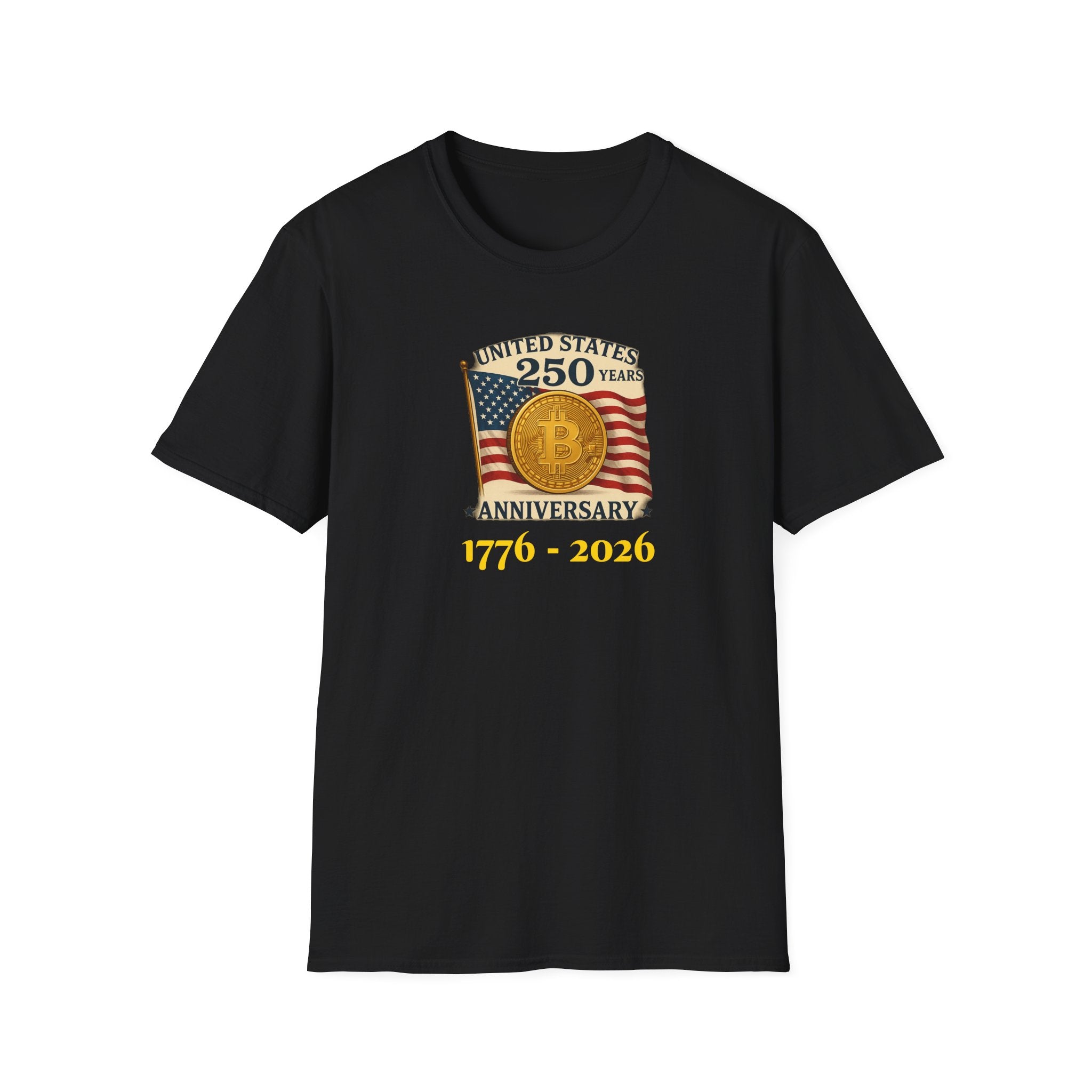Bitcoin USA 250. Jahrestag Bitcoin T-Shirt Amerikanische Revolution trifft auf Digitale Evolution Patriotisches T-Shirt 5 Farben 100% Baumwolle