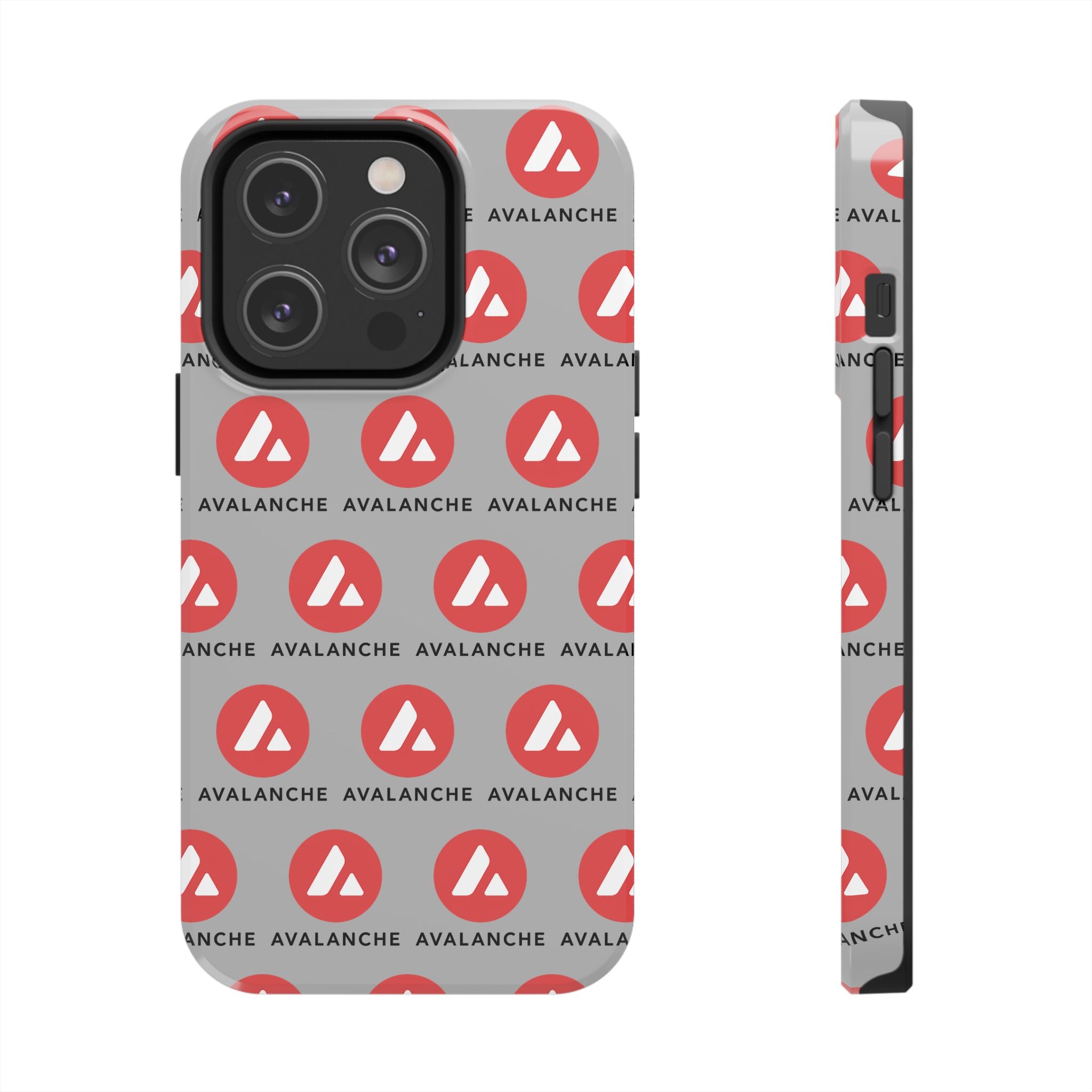 Avalanche Tough Phone Case AVAX Crypto Phone Case iPhone and Samsung Case Glossy Protective Cover Avalanche Logo Case