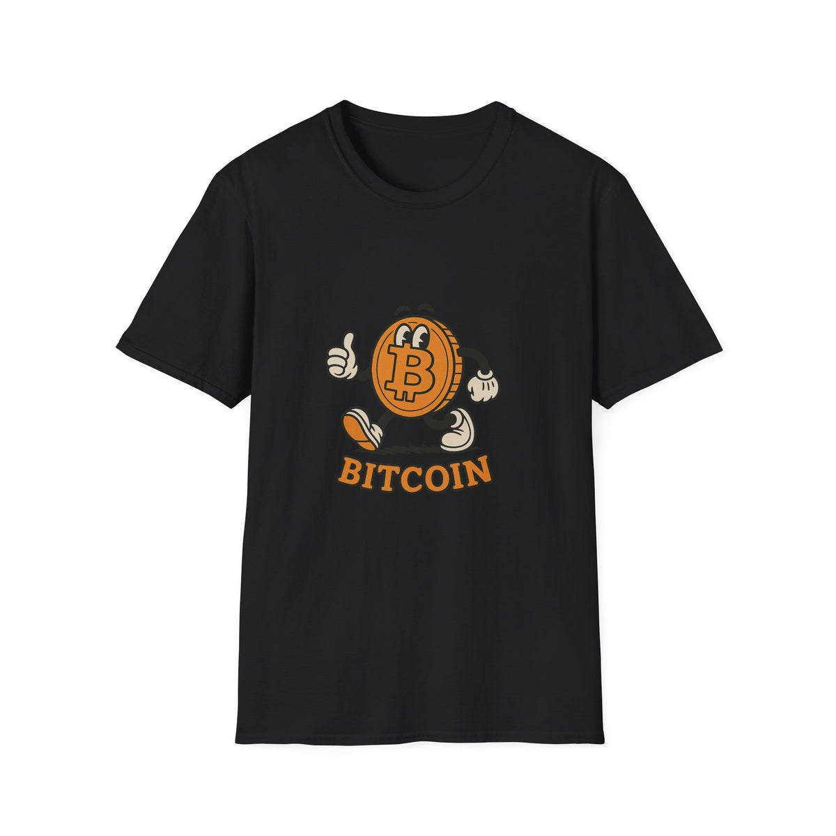 Bitcoin Tee with Character Who needs Gold when your Money has Legs 3 colors 100% cotton