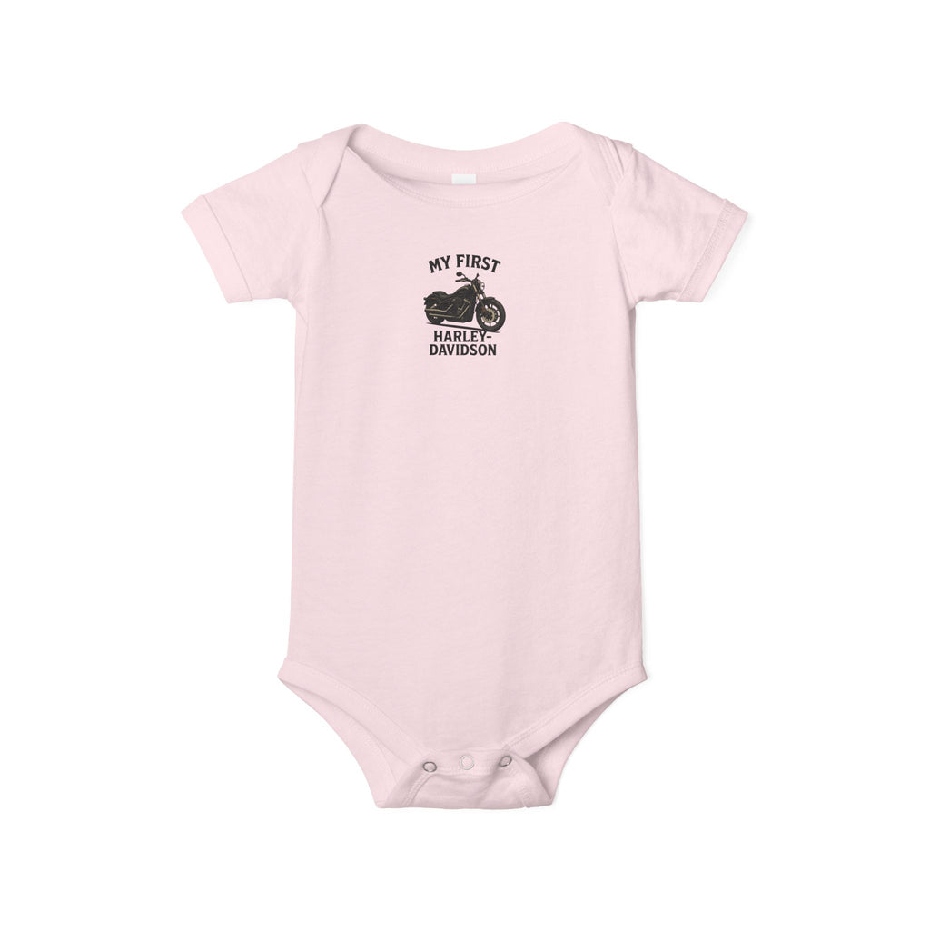 My First Harley Adorable Baby Onesie for Little Bikers Cute Motorcycle Infant Bodysuit Harley Baby Gift 4 colors 100% cotton