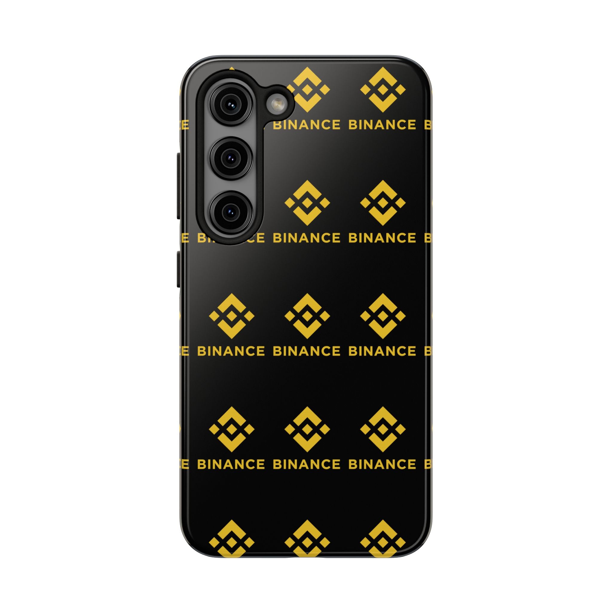Binance Tough Phone Case BNB Crypto Phone Case iPhone and Samsung Case Glossy Protective Cover Binance Logo Case