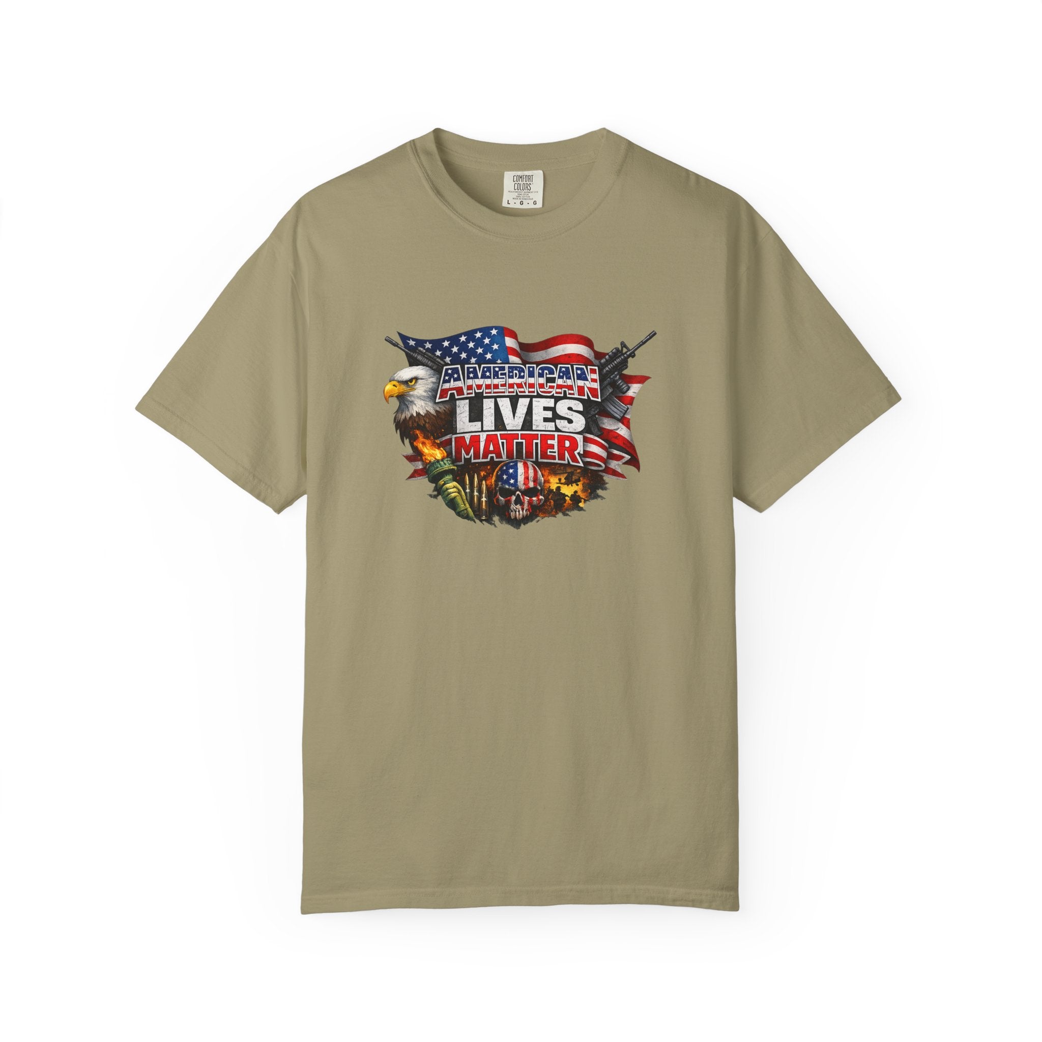 American Lives Matter Patriotisches T-Shirt Militär-Stil USA Freiheit Shirt Veteranen Support Tee 7 Farben 100% Baumwolle