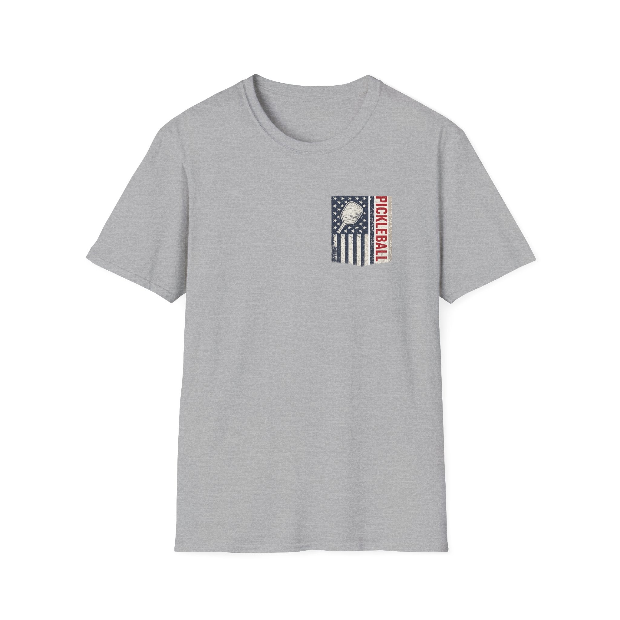 Patriotic USA Flag Pickleball Shirt Men's Pickleball Tee Gift for Pickleball Fanatic 4th of July Shirt 6 colors 100% cotton
