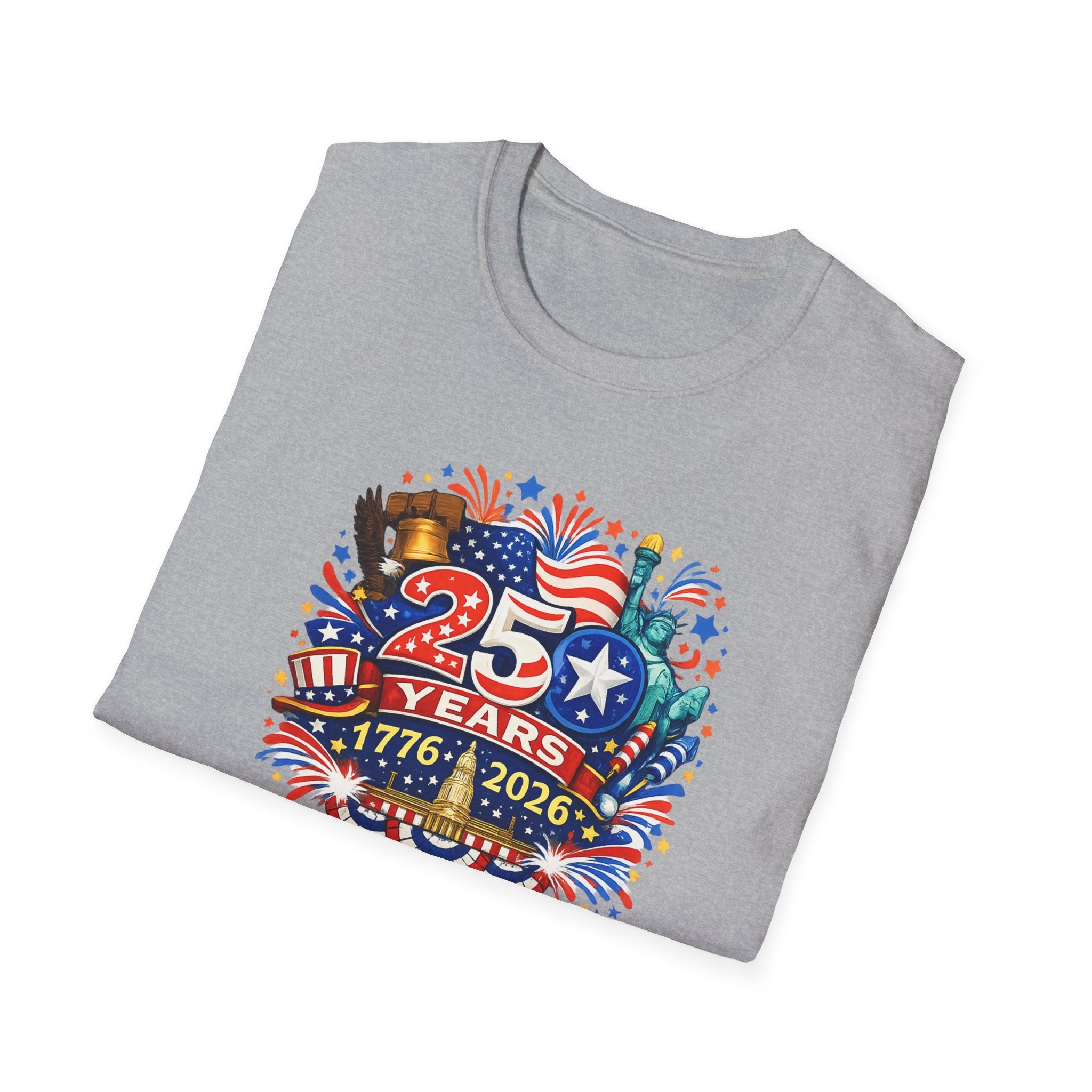 USA 250th Anniversary Shirt 1776-2026 Patriotic TShirt Fourth of July Independence Day Tee America 250 Years 8 colors 100% cotton
