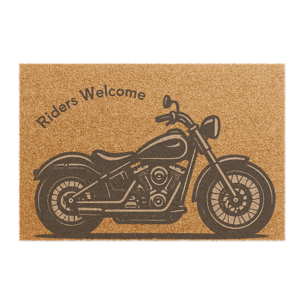 Riders Welcome Motorcycle Doormat Harley Inspired Classic Biker Welcome Mat for Garage, Porch, or Man Cave