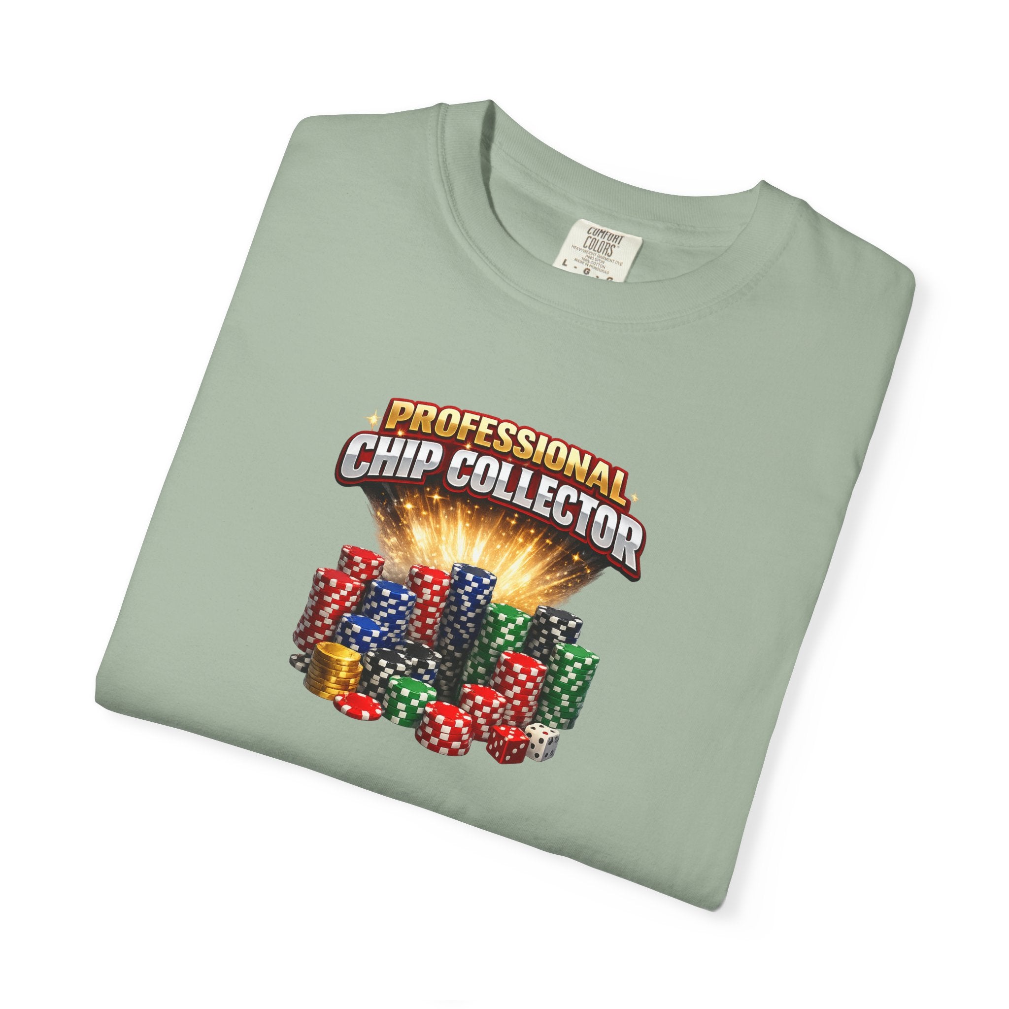 Professional Chip Collector Shirt Funny Poker Player T-Shirt Casino Night Tee Card Player Gift 7 colors 100% cotton