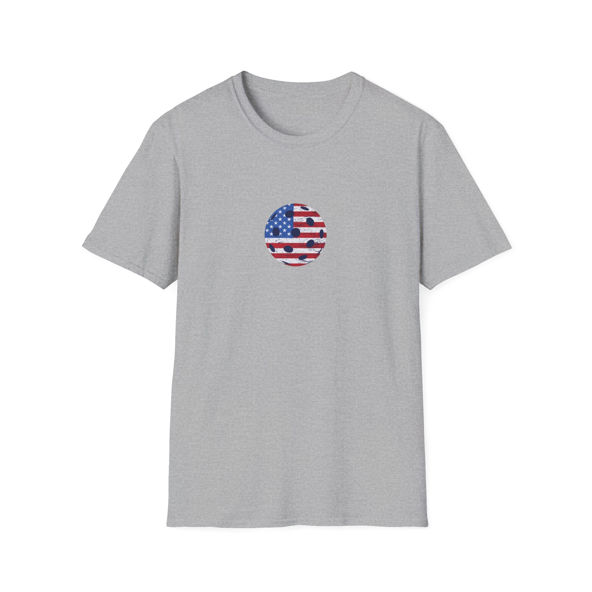 Patriotic Pickleball Shirt USA Flag Pickleball Tee Fourth of July Gift for Players 10 colors 100% cotton