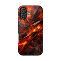 Fiery Abstract Tough Phone Case Protective iPhone Samsung Case Glossy Impact Resistant Phone Cover