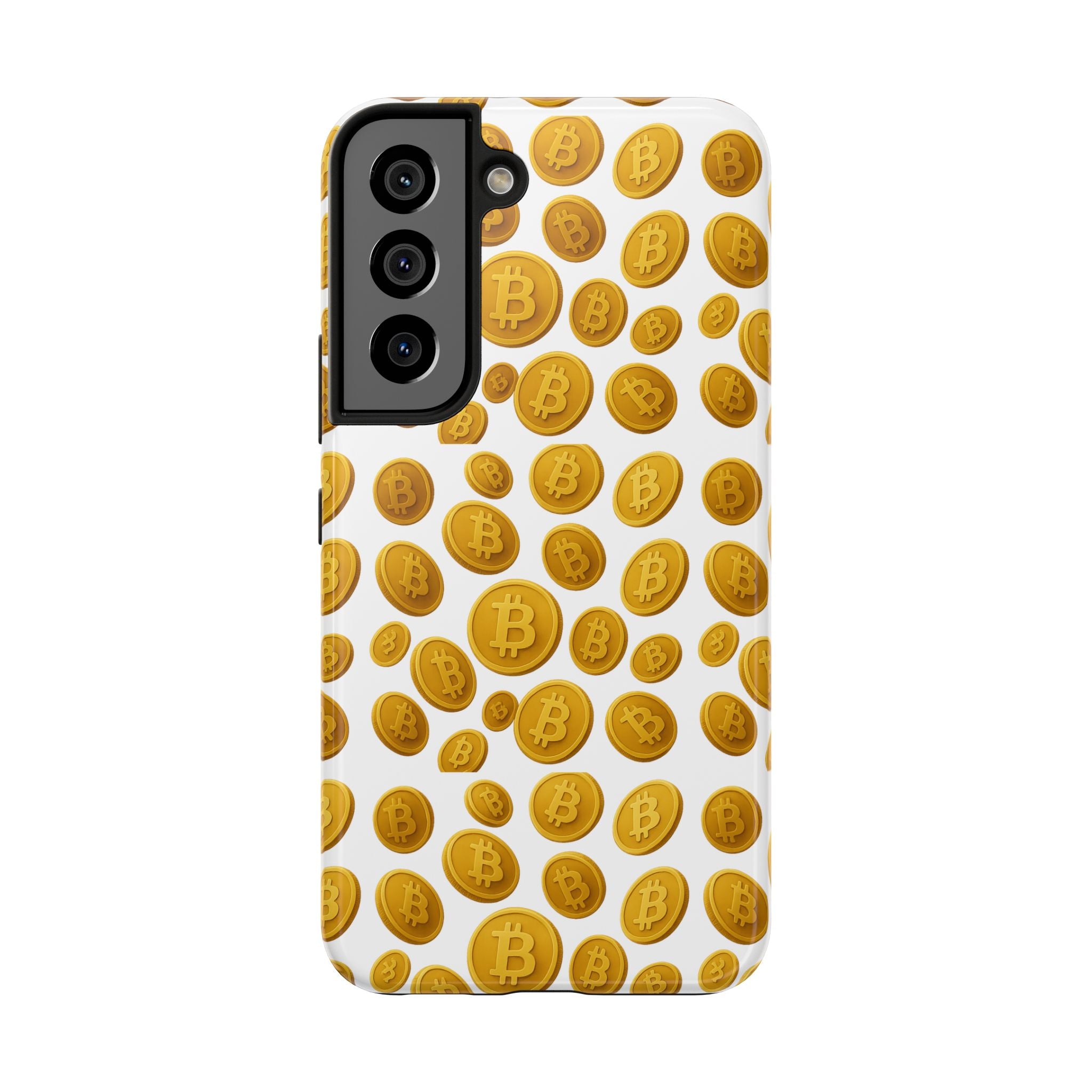 Bitcoin Tough Handyhülle Krypto Coin iPhone Samsung Hülle Glänzende Schutzhülle Stoßfeste BTC Hülle
