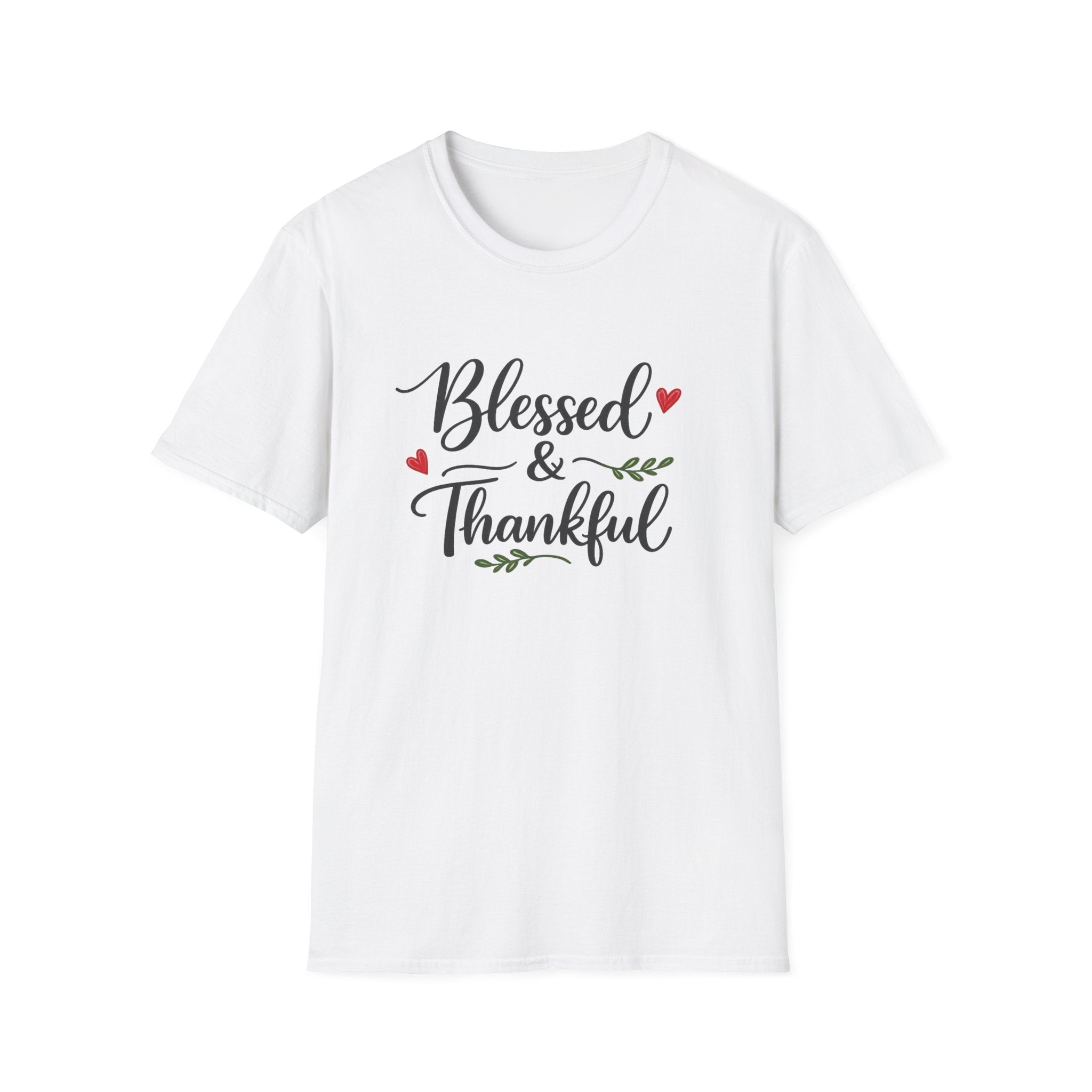 Blessed & Thankful T-Shirt Christian Gratitude Shirt Faith Inspired Tee 7 colors 100% cotton