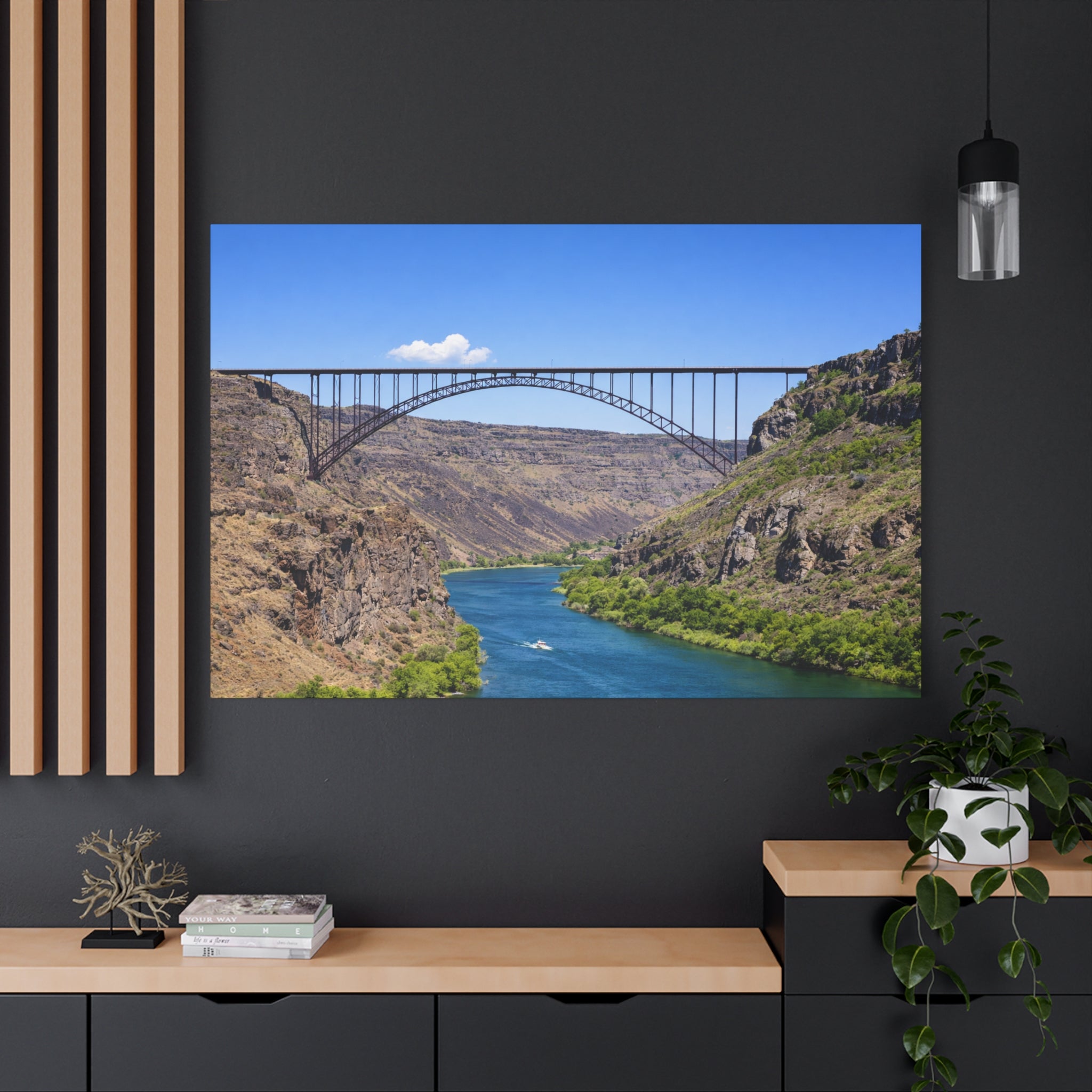 Perrine Bridge Canvas Wall Art Snake River Canyon Landscape Twin Falls Idaho Scenic Photography Stretched 1.25 6 sizes