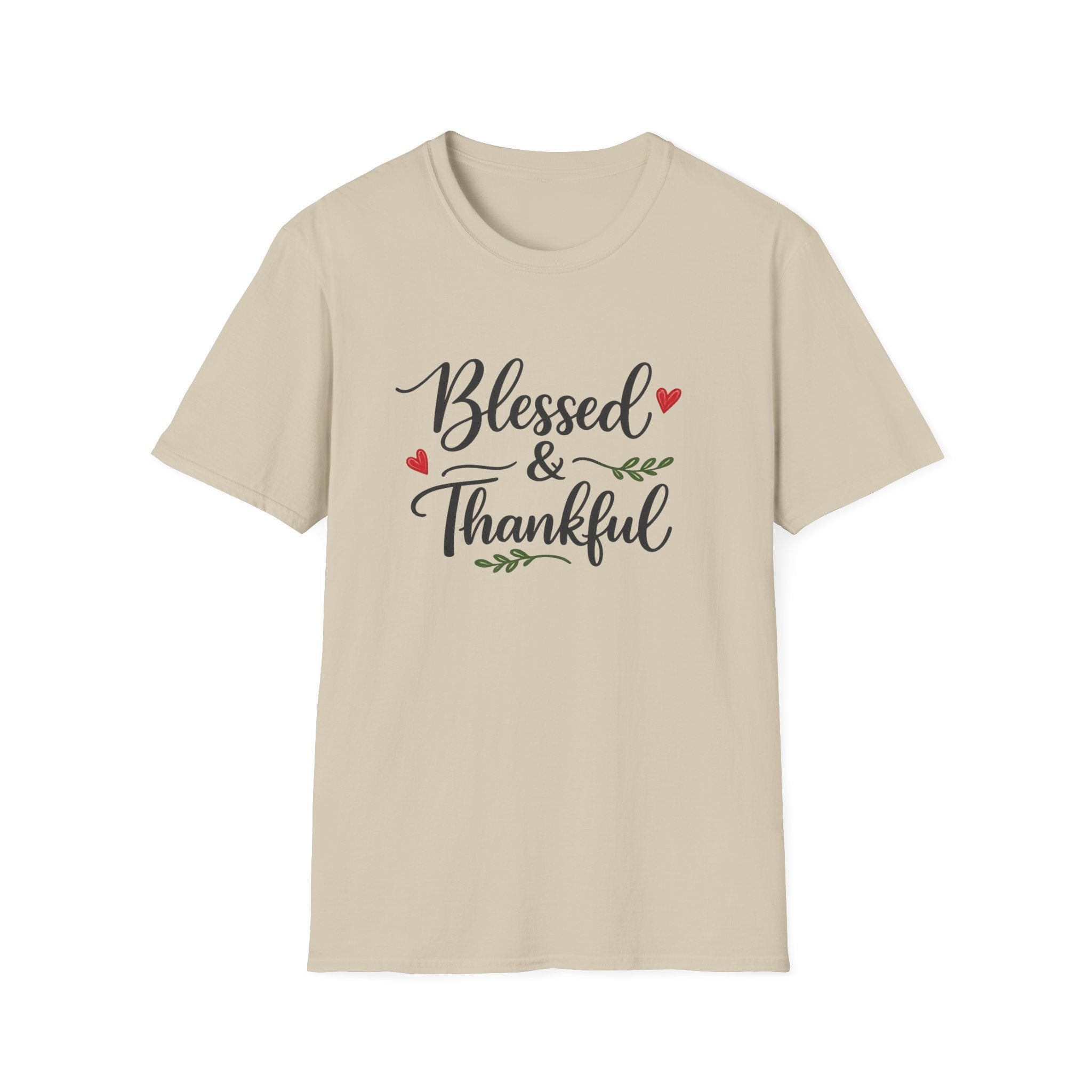 Blessed & Thankful T-Shirt Christian Gratitude Shirt Faith Inspired Tee 7 colors 100% cotton