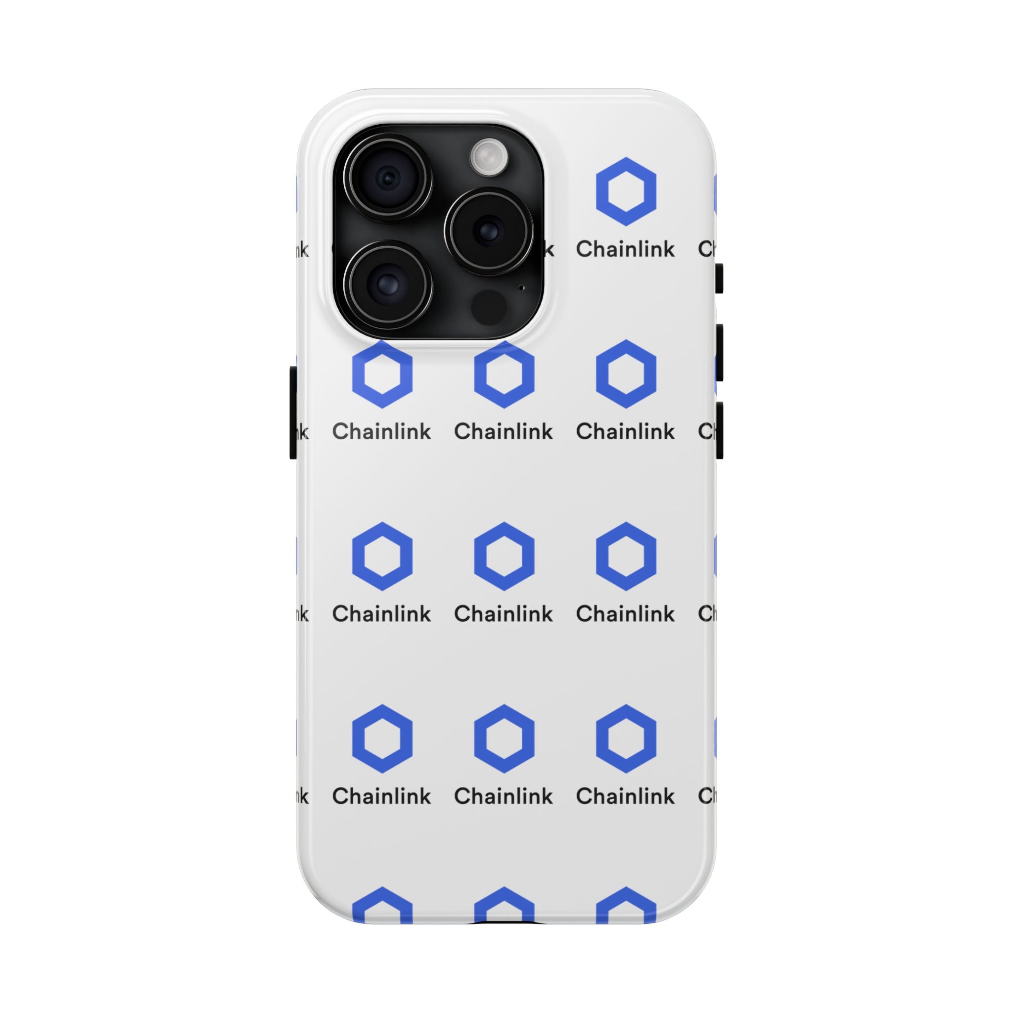 Chainlink Tough Phone Case LINK Crypto Phone Case iPhone and Samsung Case Glossy Protective Cover Chainlink Logo Case