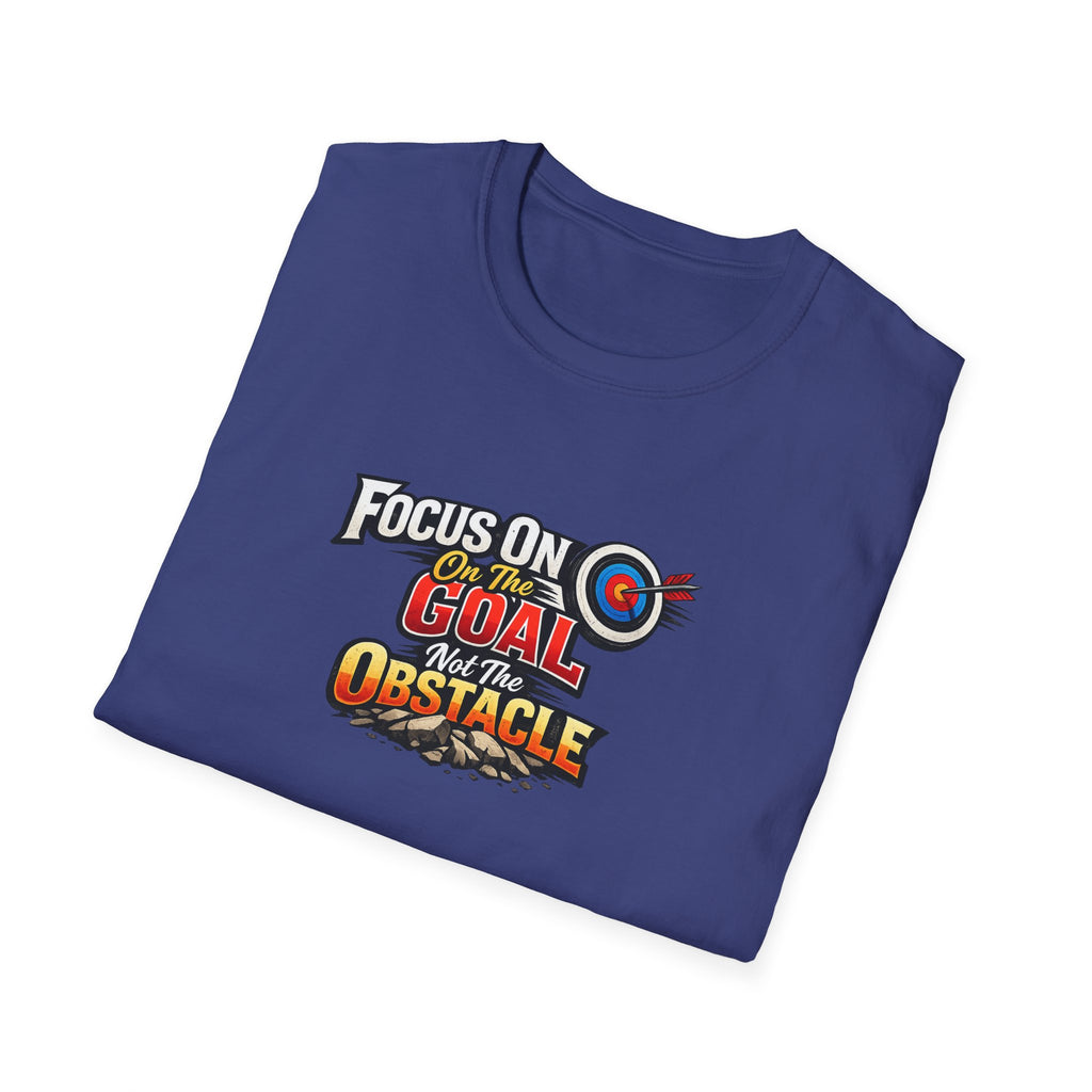 Focus On The Goal Not The Obstacle T-Shirt Motivational Quote Shirt Inspirational Graphic Tee Mindset Success Shirt 100% cotton