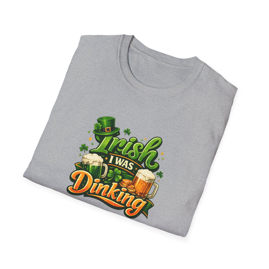 Irish I Was Dinking Shirt Funny Pickleball St Patricks Day Tee Irish Pickleball Shirt Lucky Shamrock Tee 6 colors 100% cotton