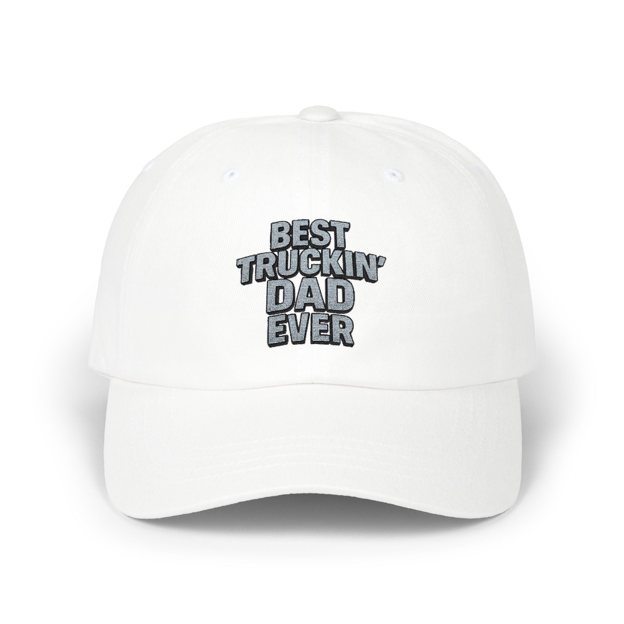 Celebrate the Ultimate Road Warrior Dad with this Classic "Best Truckin' Dad Ever" Hat! 3 colors