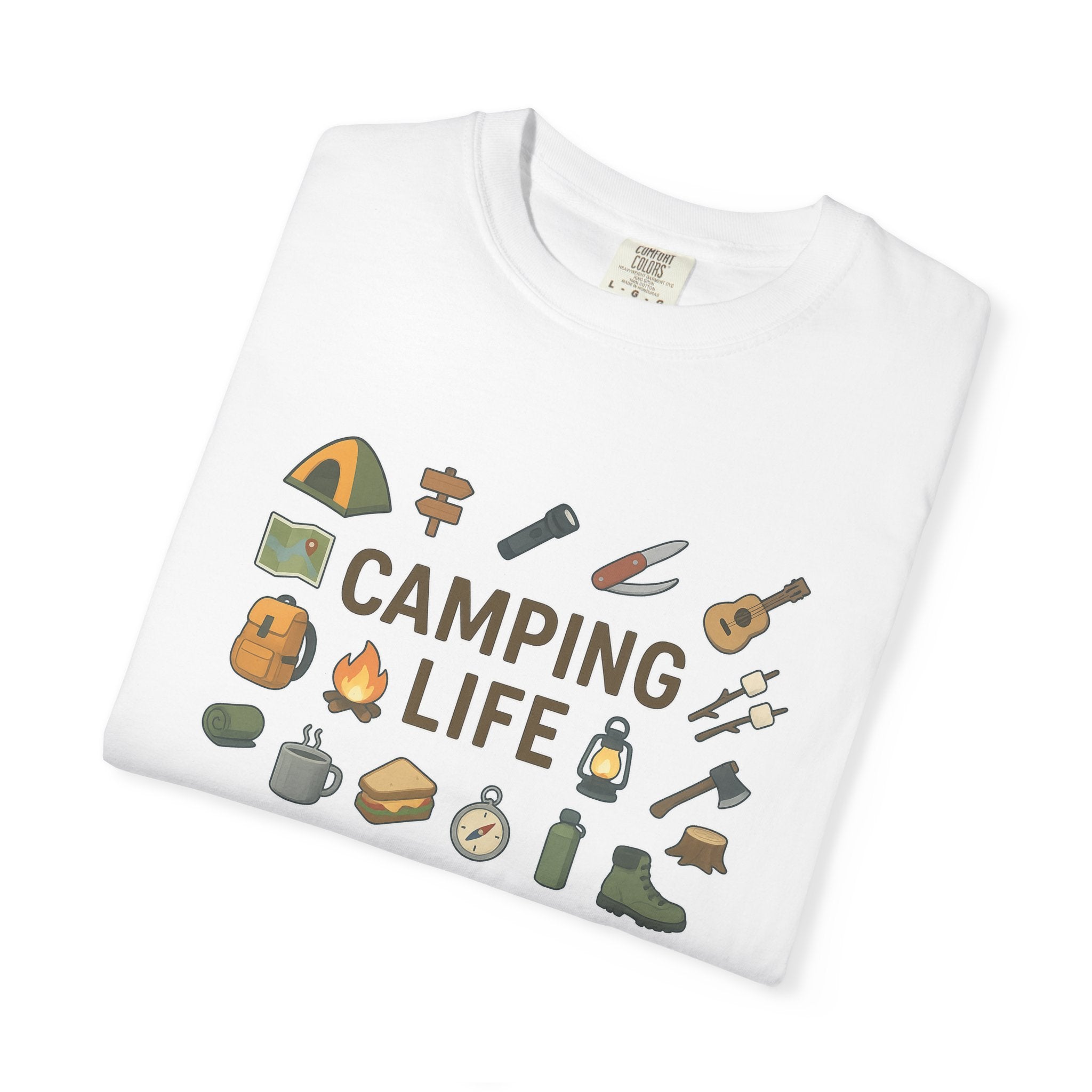 Camping Life T-Shirt Lightweight Lived-in and Quietly Adventurous 2 colors 100% cotton
