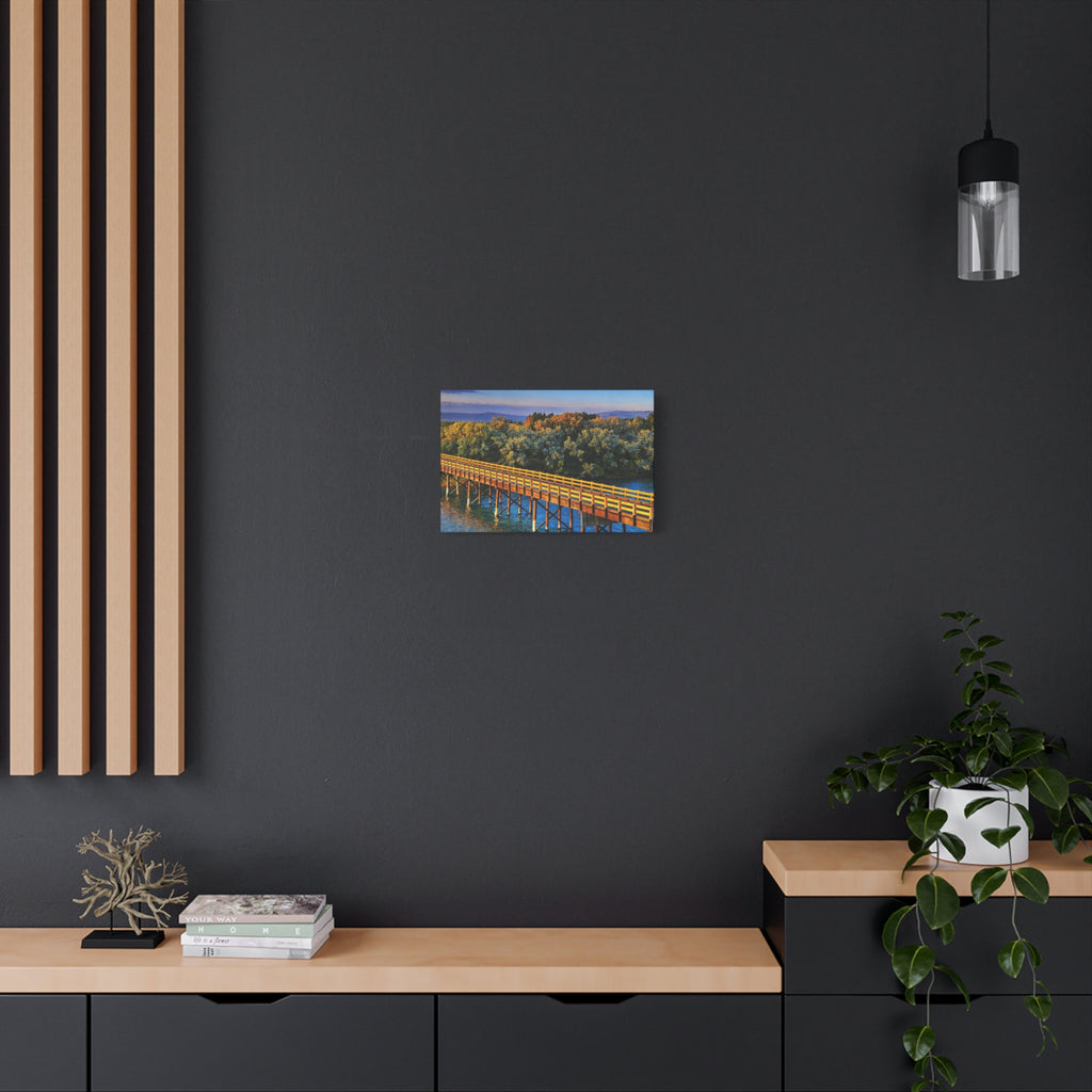 Jackson Bridge Matte Canvas Idaho Wall Art Scenic Snake River Rustic Mountain Décor 6 sizes