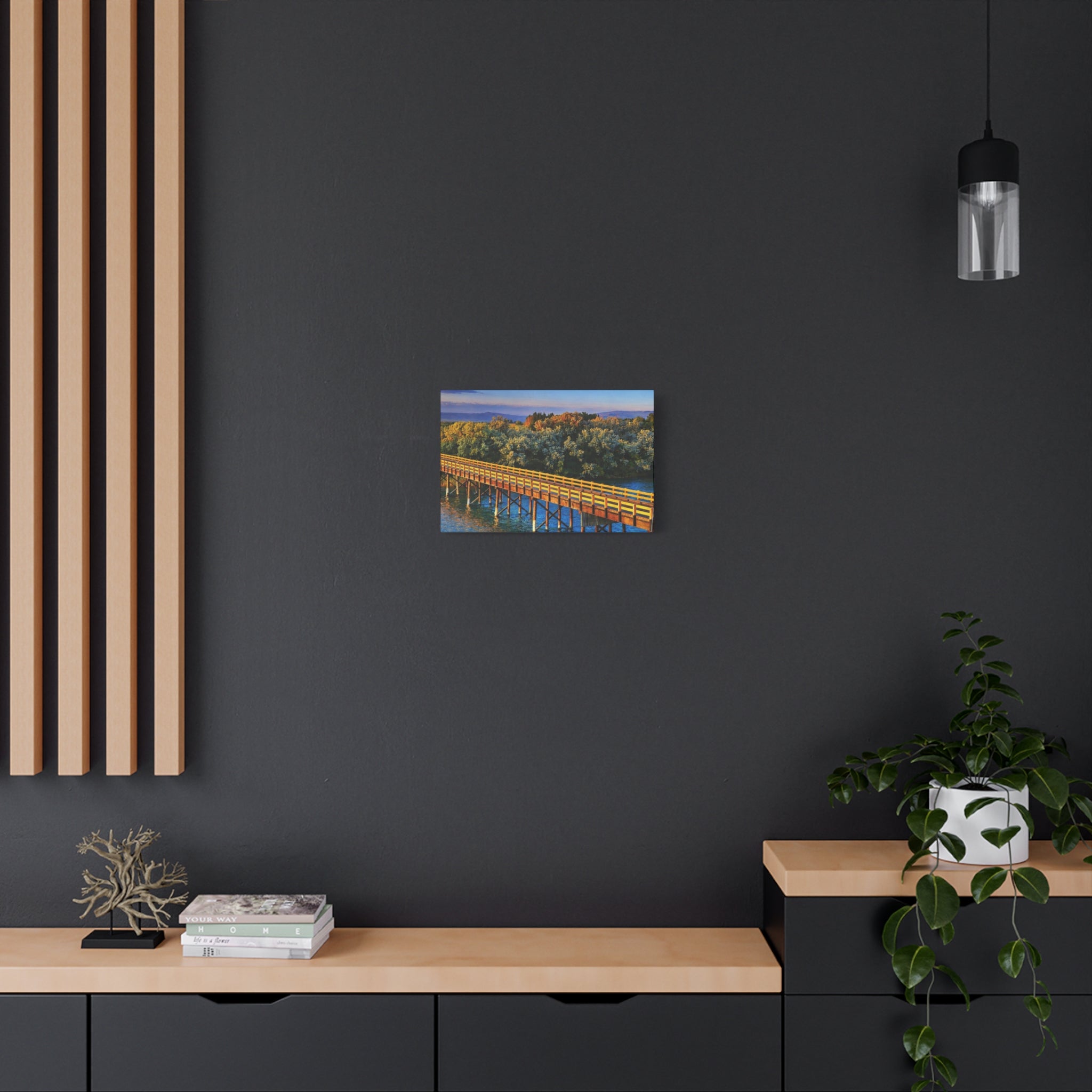 Jackson Bridge Matte Canvas Idaho Wall Art Scenic Snake River Rustic Mountain Décor 6 sizes