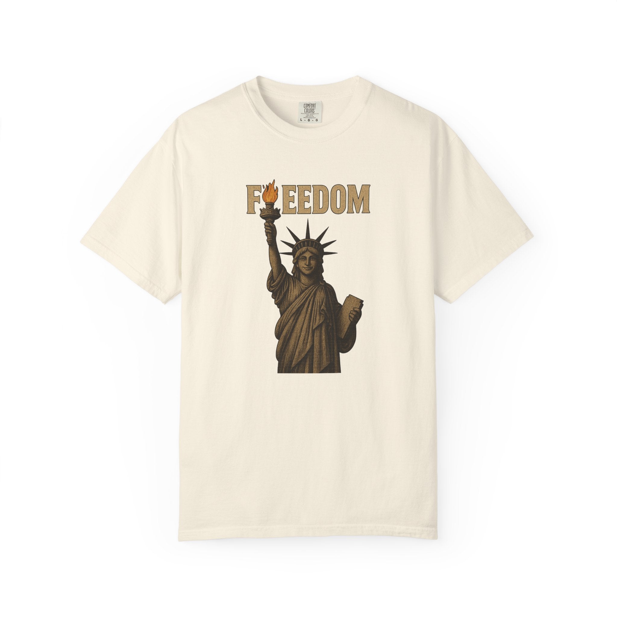 Freedom T-Shirt Freiheitsstatue Fackel Grafik Patriotisches USA T-Shirt 5 Farben 100% Baumwolle