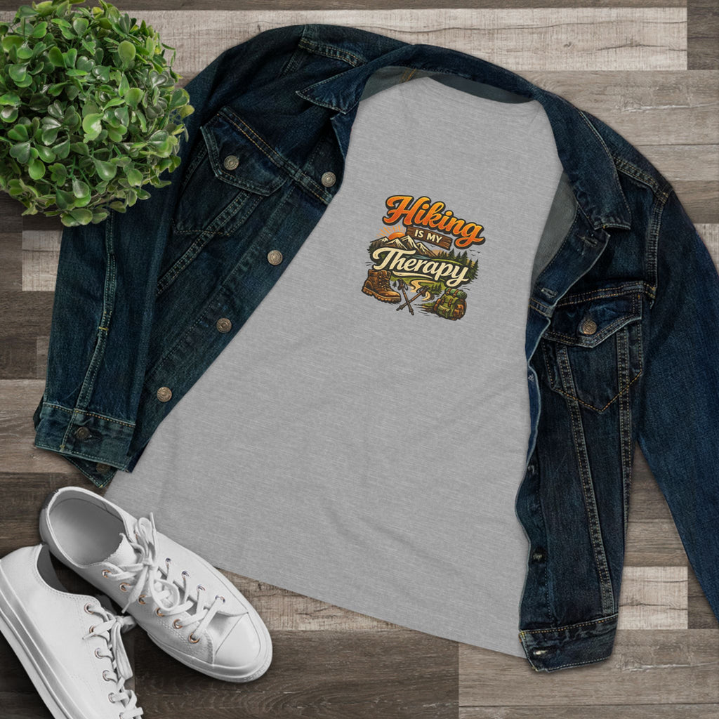 Hiking Is My Therapy Women's Shirt Funny Hiking Lover Tee Outdoor Adventure Nature Gift Camping Hiking TShirt 6 colors 100% cotton
