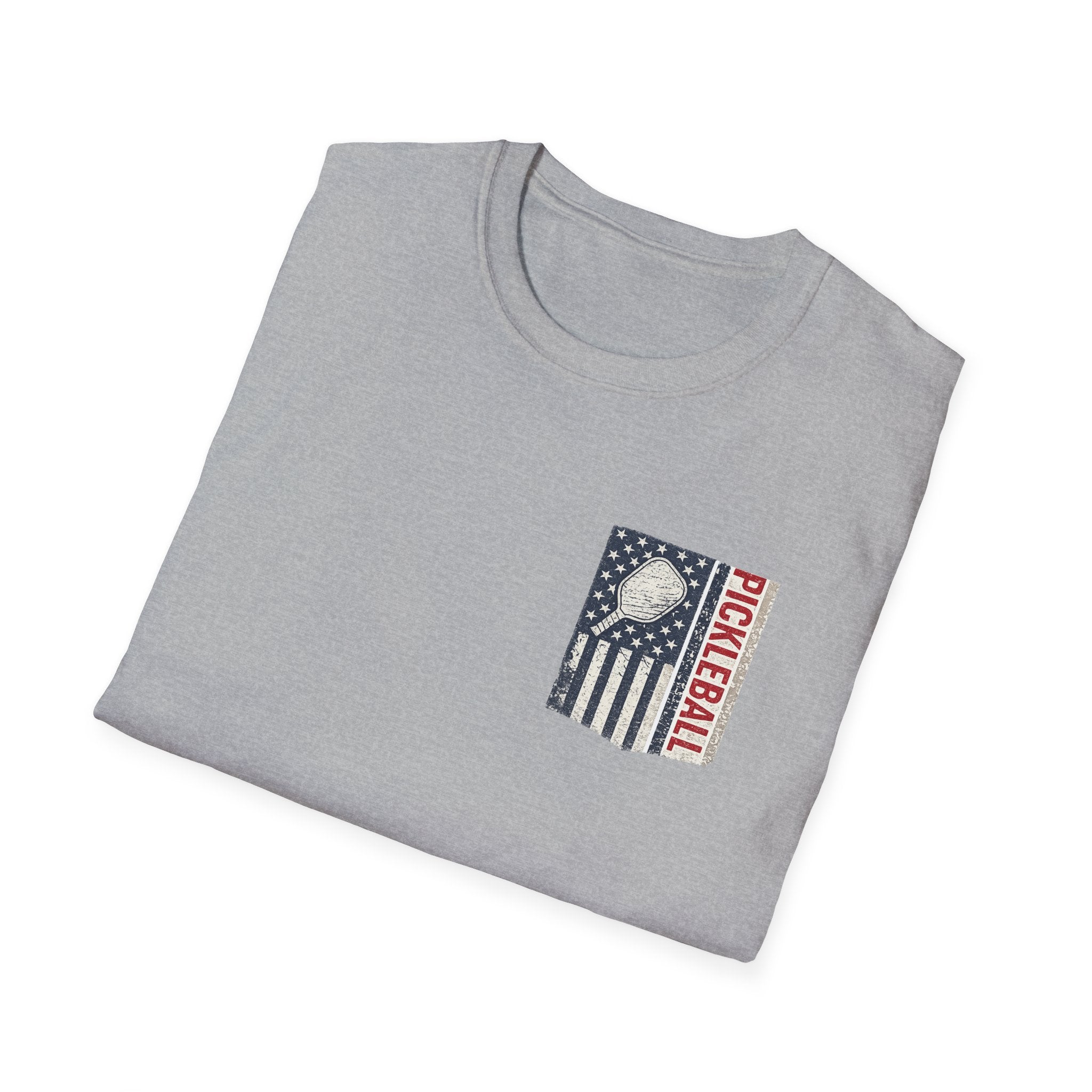 Patriotic USA Flag Pickleball Shirt Men's Pickleball Tee Gift for Pickleball Fanatic 4th of July Shirt 6 colors 100% cotton