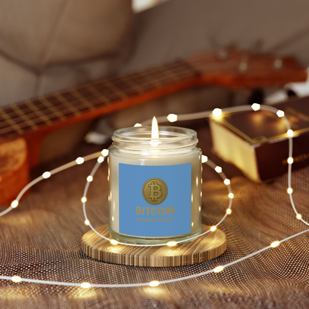 Bitcoin Logo Coconut-Apricot Wax Candle 4 oz & 9 oz sizes 8 fragrances available