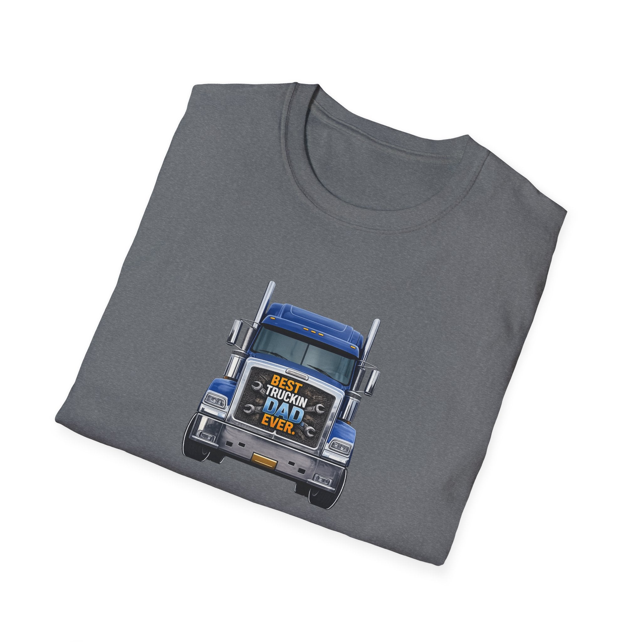 Best Truckin Dad Ever T-Shirt Trucker Dad Shirt Father's Day Gift for Truck Drivers Funny Dad Truck Shirt 5 colors 100% cotton