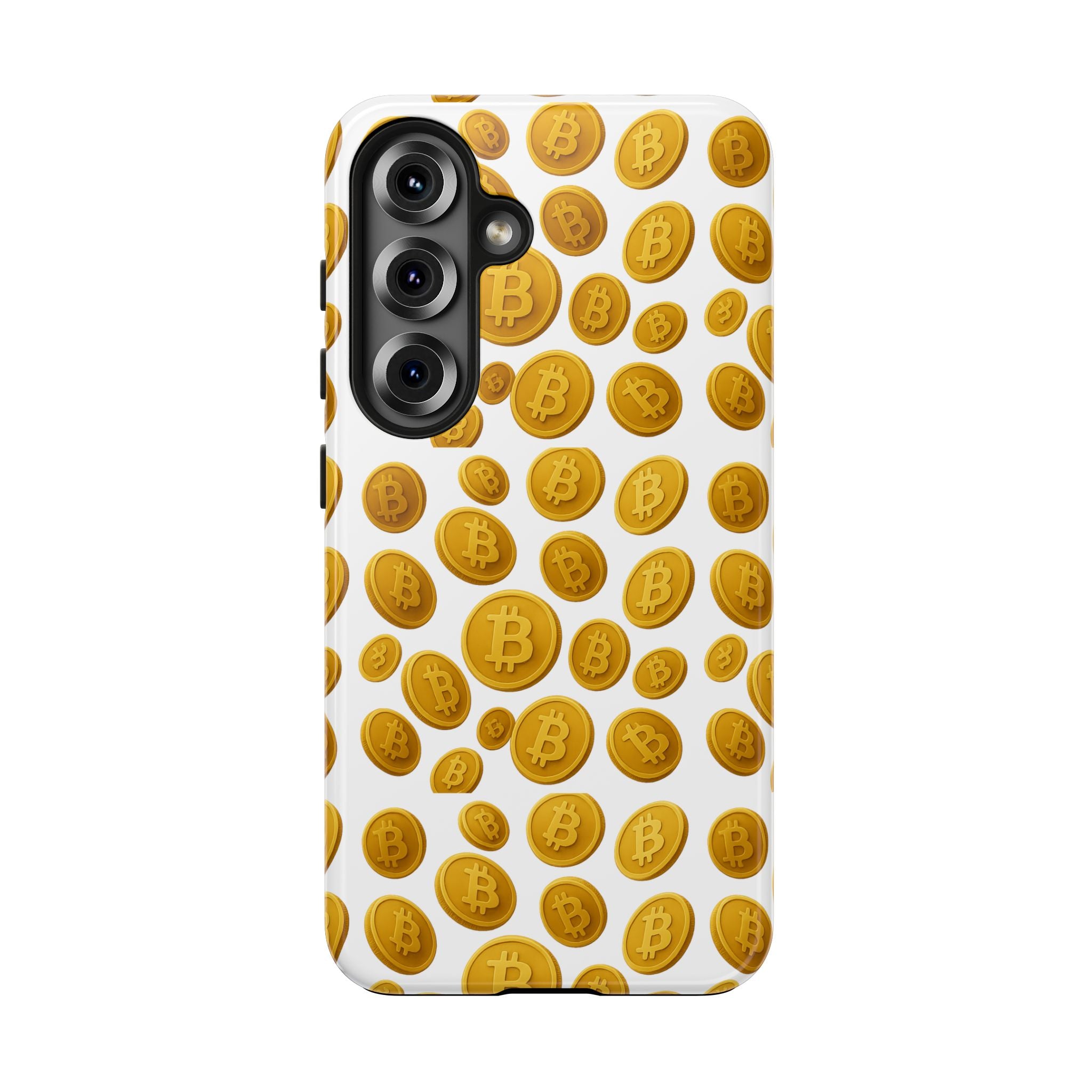 Bitcoin Tough Handyhülle Krypto Coin iPhone Samsung Hülle Glänzende Schutzhülle Stoßfeste BTC Hülle