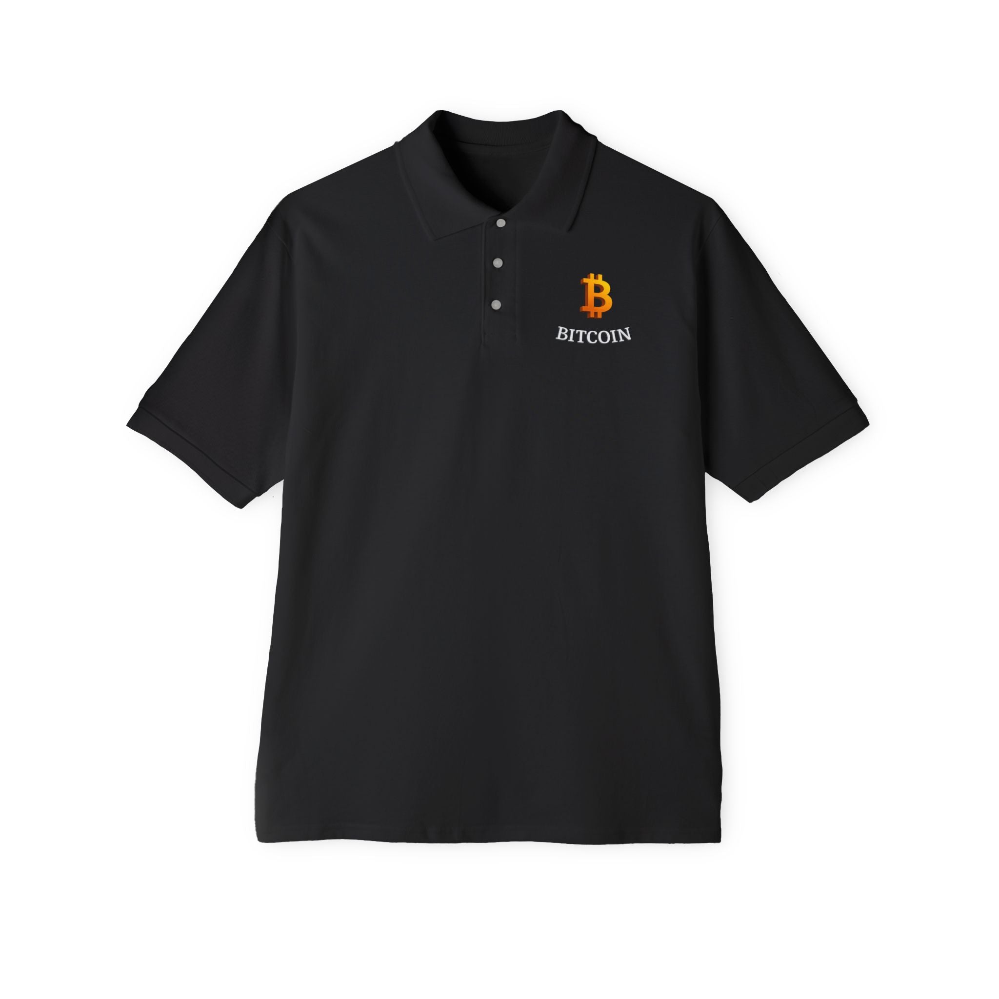 Bitcoin Polo Shirt Crypto Golf Polo BTC Logo Shirt Bitcoin Cryptocurrency Polo Gift Digital Currency Merch 6 colors 100% cotton