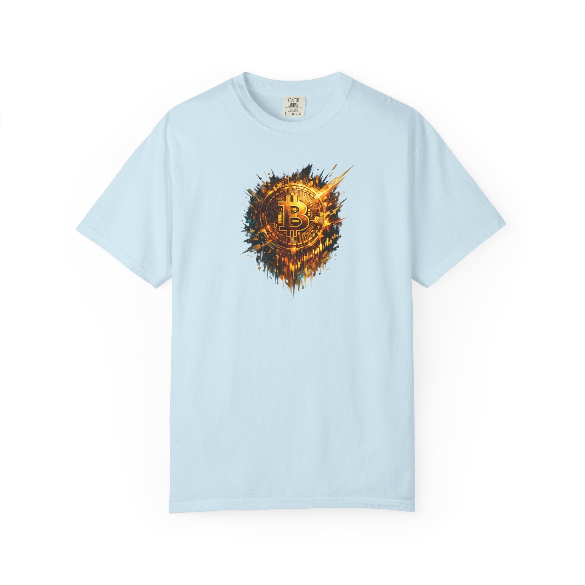 Bitcoin Fire Coin TShirt Bitcoin Shirt for Crypto Fans Digital Gold Streetwear Burning Bitcoin Logo T-shirt 11 colors 100% cotton