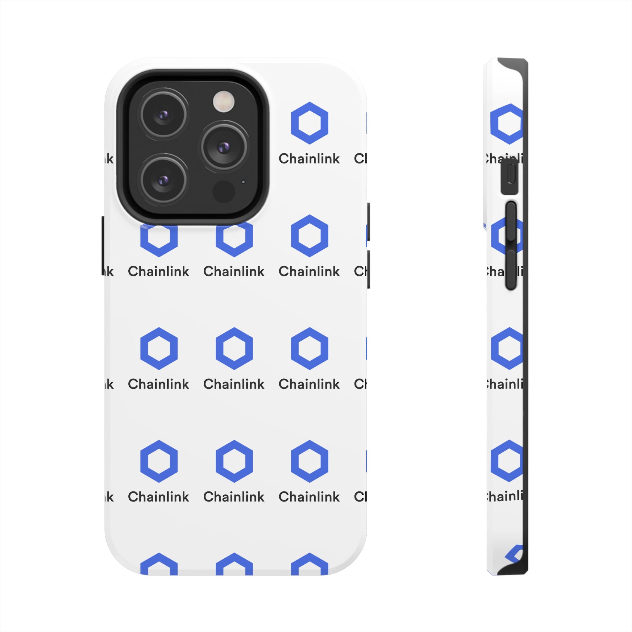 Chainlink Tough Phone Case LINK Crypto Phone Case iPhone and Samsung Case Glossy Protective Cover Chainlink Logo Case