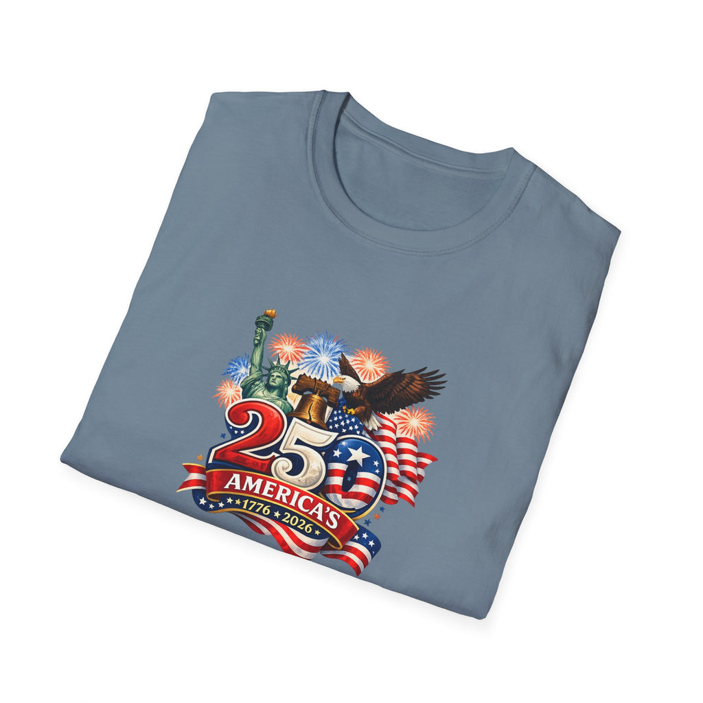 America 250 Shirt Patriotic 1776-2026 TShirt USA Anniversary Tee Fourth of July Shirt Red White Blue Tee 7 colors 100% cotton