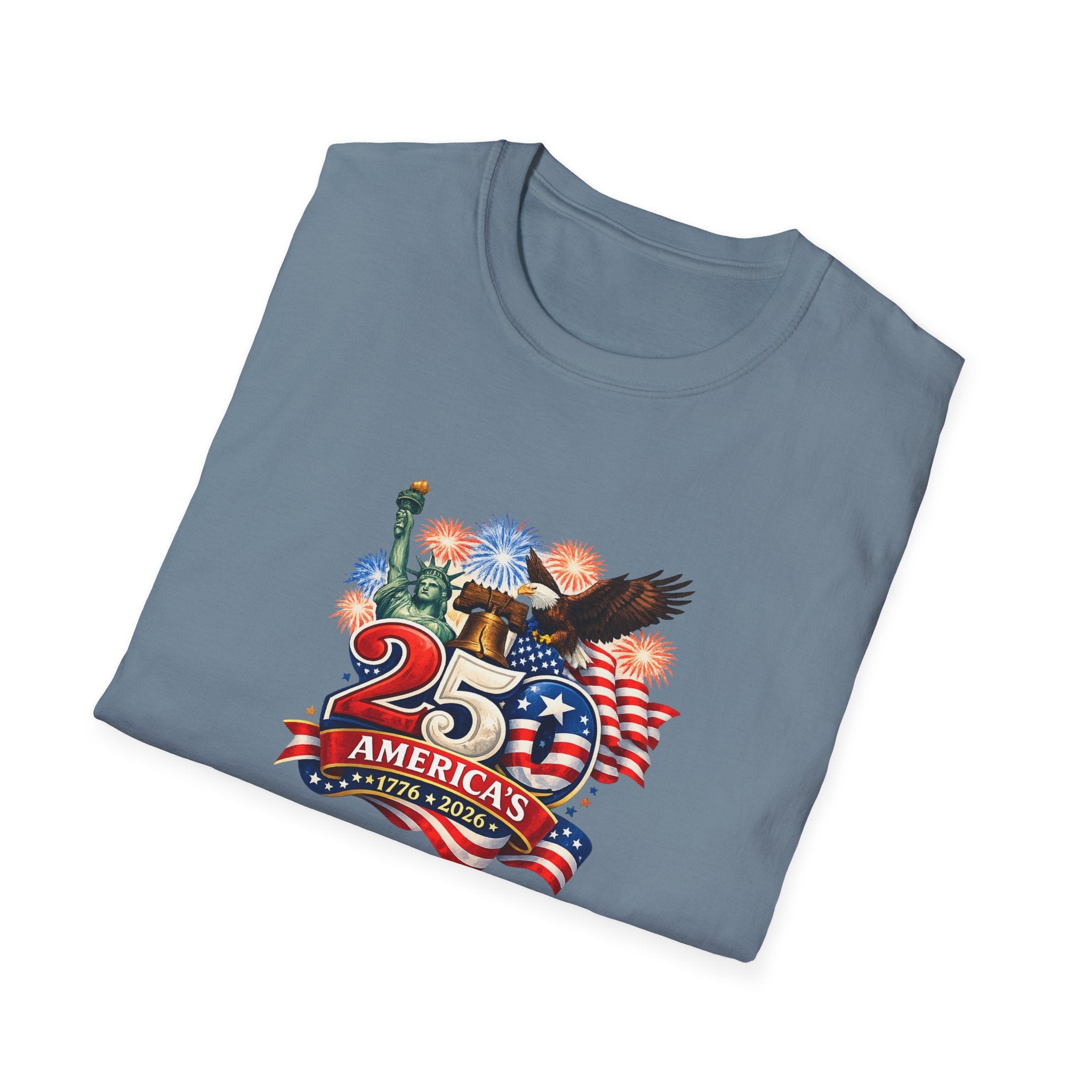 America 250 Shirt Patriotic 1776-2026 TShirt USA Anniversary Tee Fourth of July Shirt Red White Blue Tee 7 colors 100% cotton