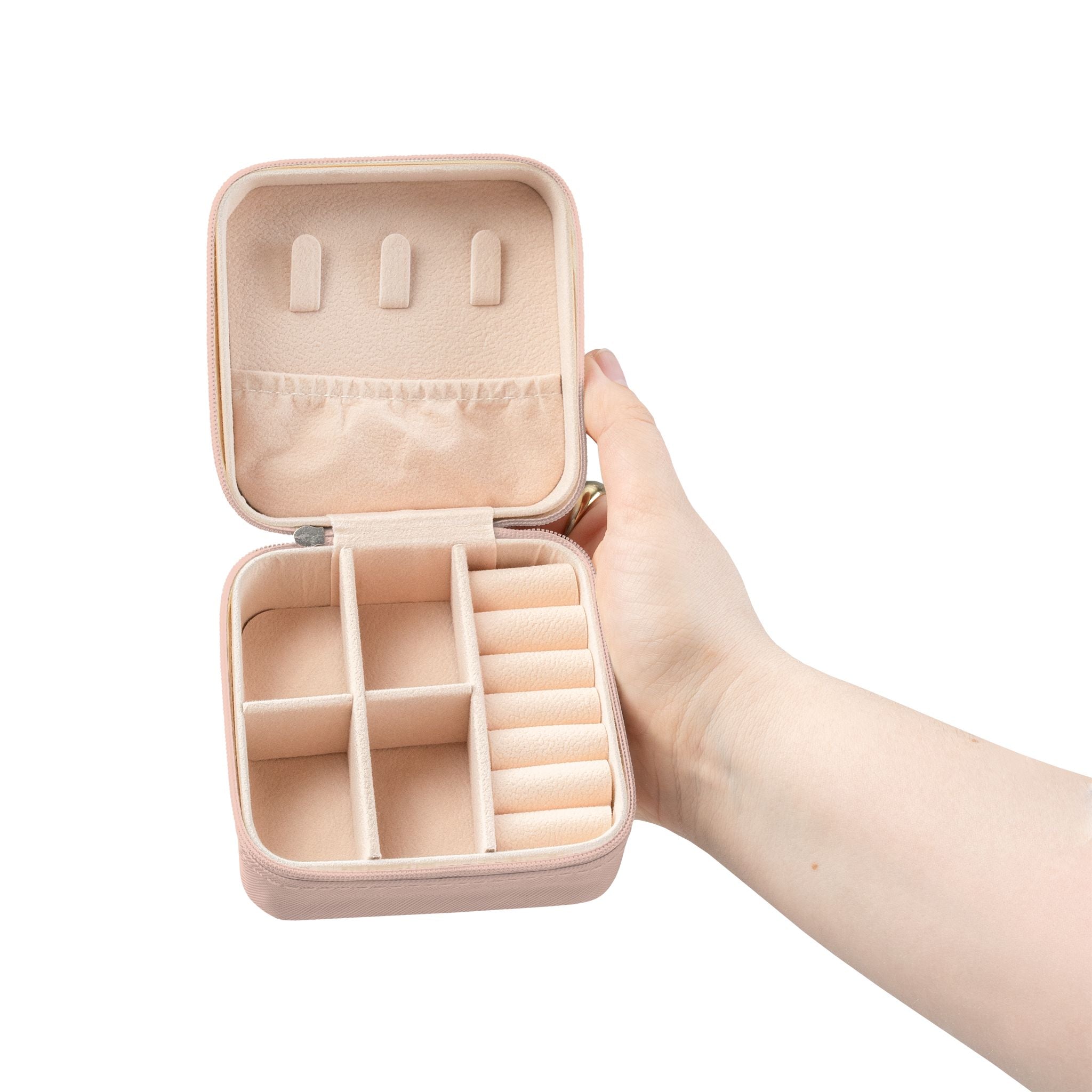Travel Jewelry Box Compact Jewelry Organizer Gift for Girlfriend, Wife, Mom Valentines Day Gift Bridesmaid or Mothers Day Gift