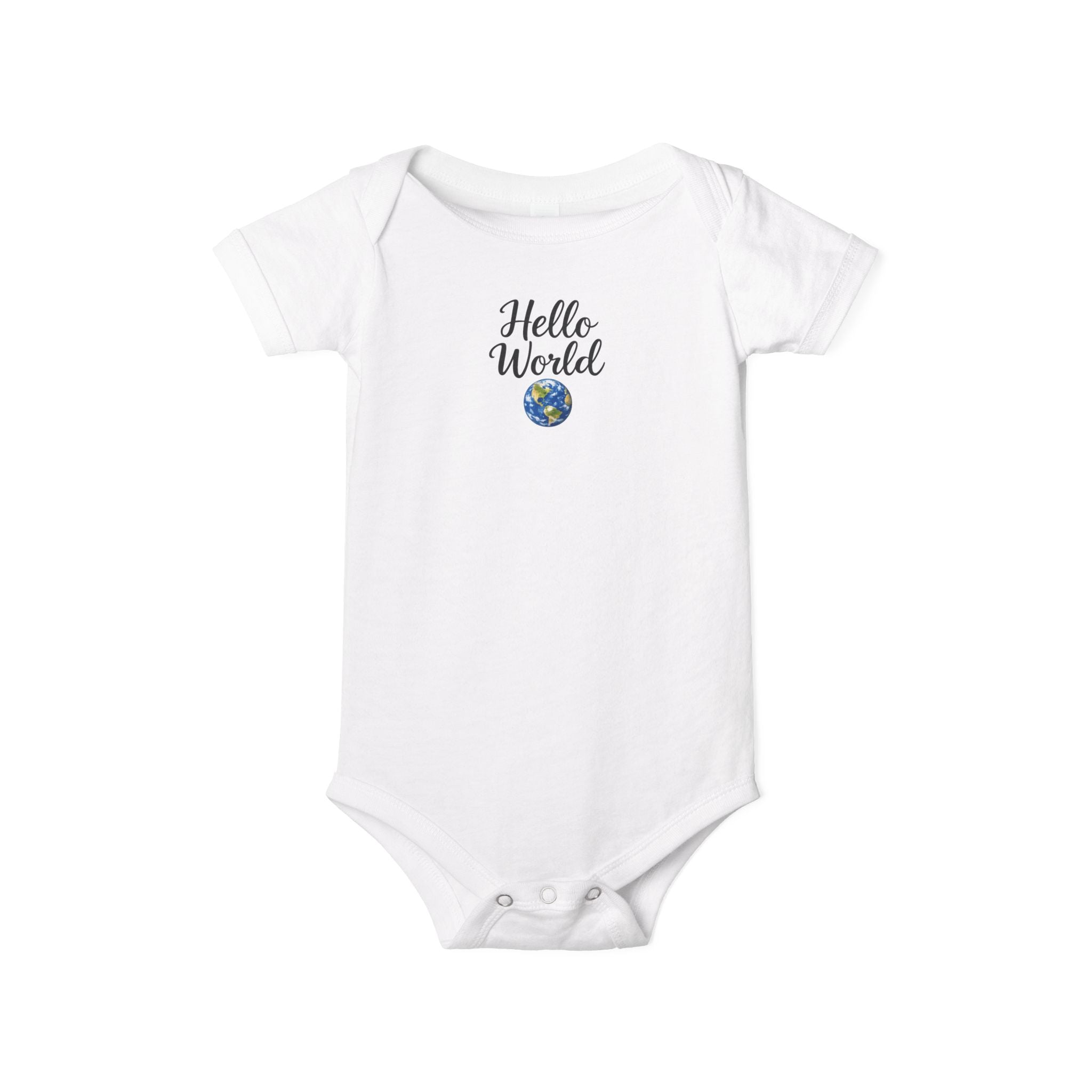 Hello World Baby Onesie Cute Baby Shower Gift Infant Outfit for Boys or Girls Baby Announcement Outfit 7 colors 100% cotton