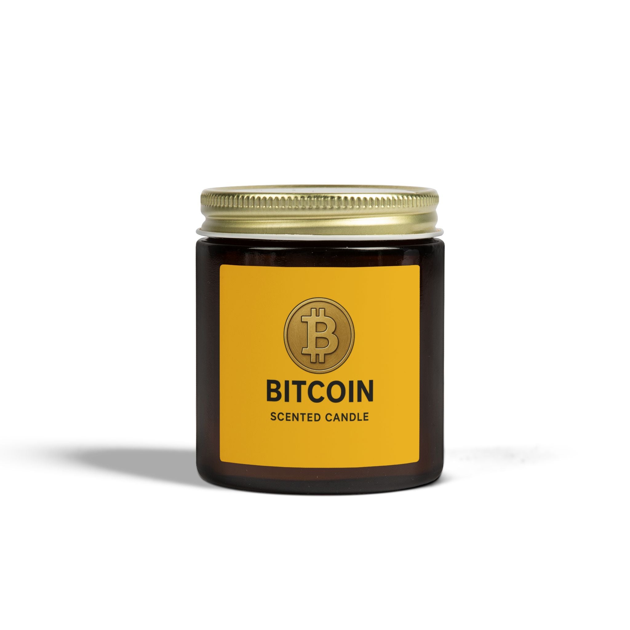 Bitcoin Logo Kokosnuss-Aprikose Wachskerze 113 g & 255 g Größen 8 Düfte erhältlich