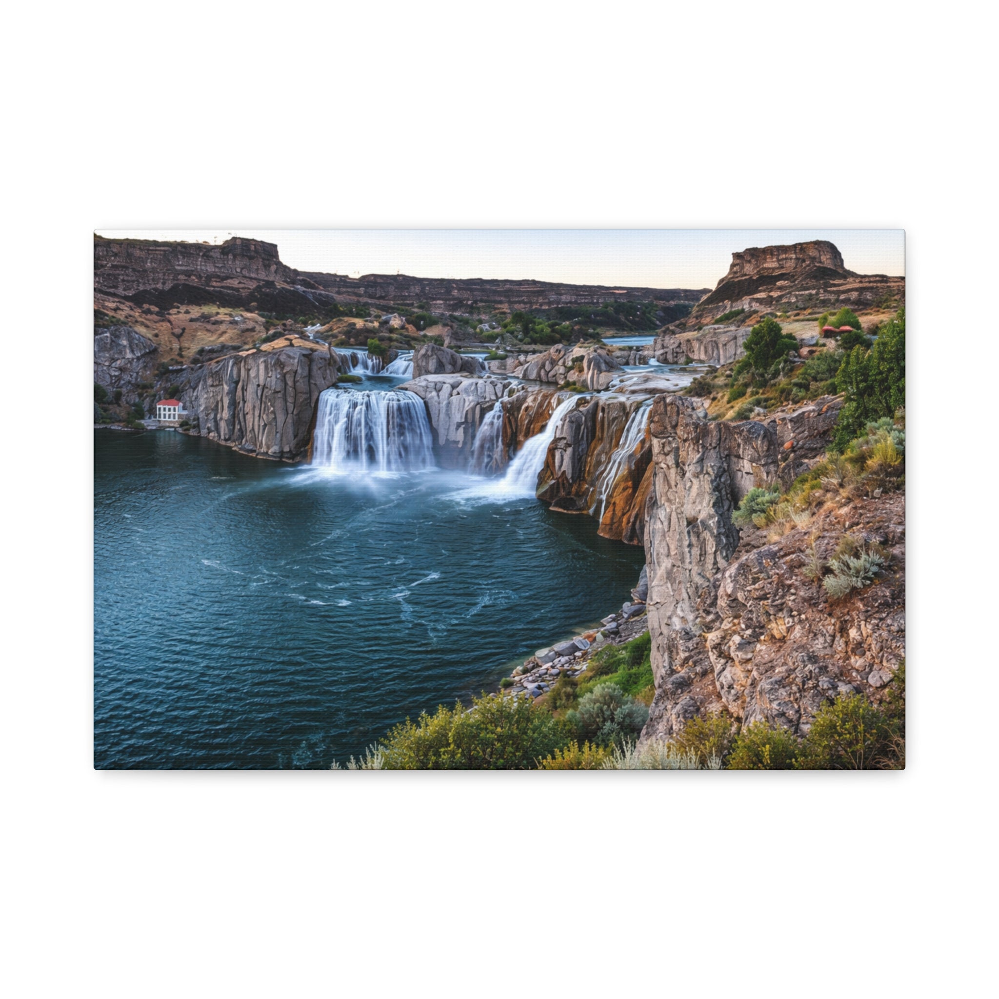 Shoshone Falls Canvas Twin Falls Waterfall Wall Art Snake River Canyon Landscape Large Scenic Home Decor Stretched 1.25 6 Sizes