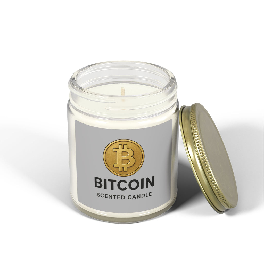 Bitcoin Logo Coconut-Apricot Wax Candle 4 oz & 9 oz sizes 8 fragrances available