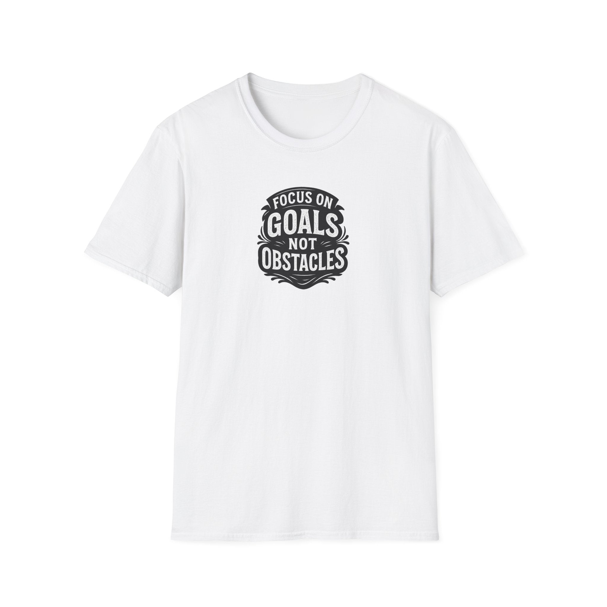 Focus on Goals Not Obstacles T-Shirt Motivational Stay Driven with our Bold Motivational Tee 5 colors 100% cotton