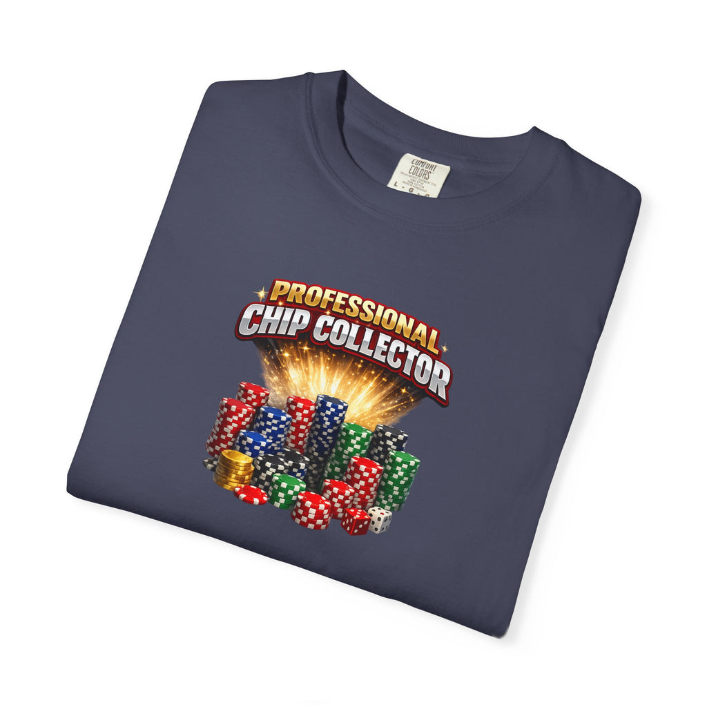Professional Chip Collector Shirt Funny Poker Player T-Shirt Casino Night Tee Card Player Gift 7 colors 100% cotton