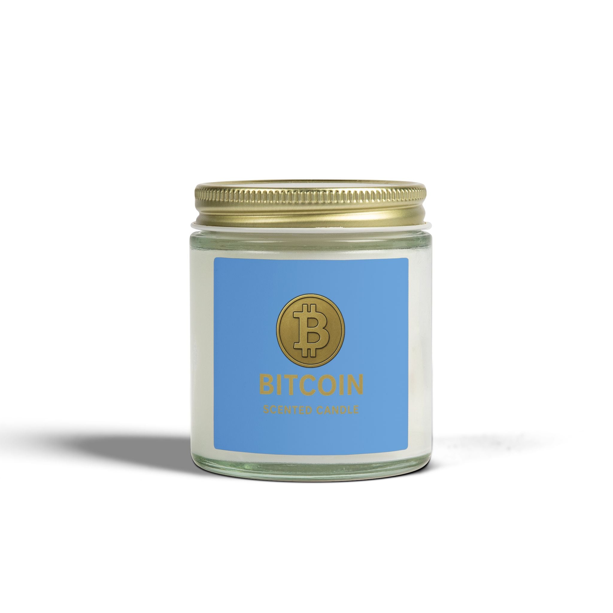 Bitcoin Logo Coconut-Apricot Wax Candle 4 oz & 9 oz sizes 8 fragrances available