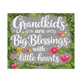 Grandkids Are Big Blessings Canvas Grandparent Wall Art Gift for Grandma Grandpa 24 x 20