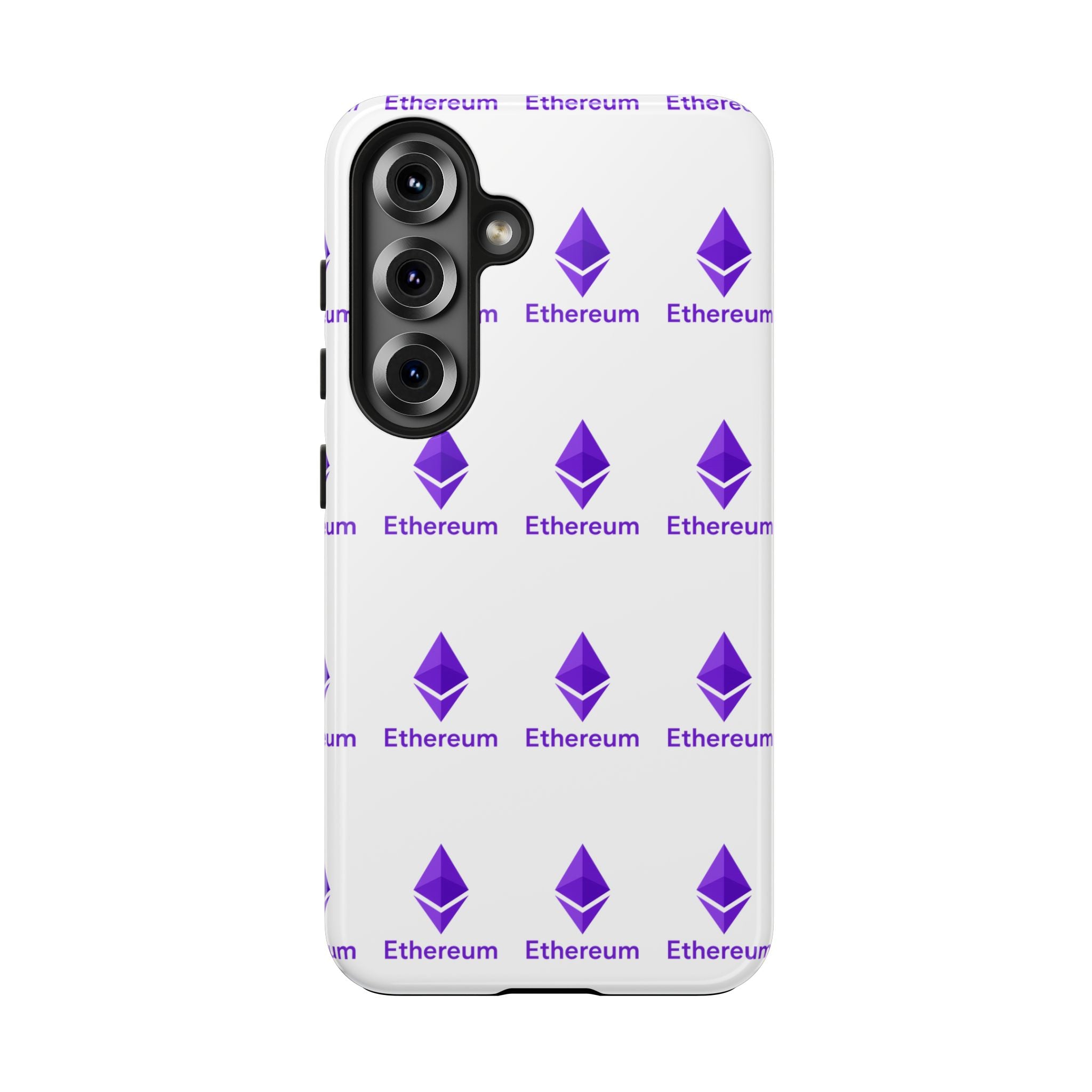 Ethereum Tough Phone Case Crypto iPhone Samsung Case Glossy Protective Phone Cover Impact Resistant ETH Case