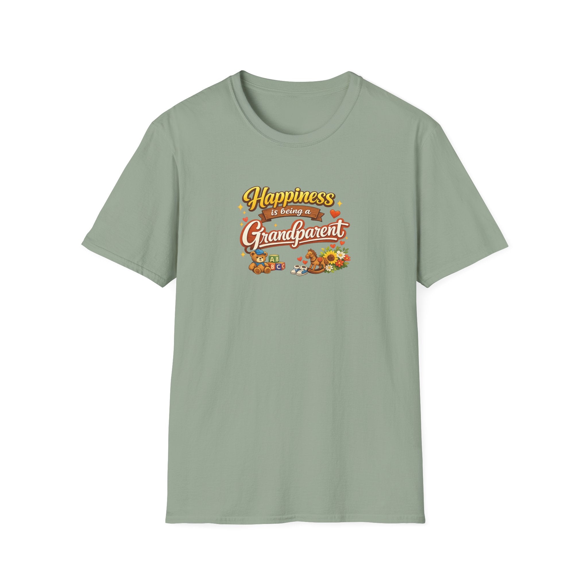 Happiness Is Being a Grandparent Shirt Grandpa-Grandma Gift Tee Proud Grandkids Shirt Cute Grandparent TShirt 7 colors 100% cotton